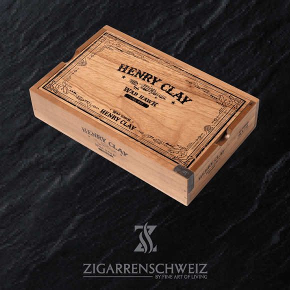 Henry Clay War Hawk Toro 25er Zigarren Kiste geschlossen liegend