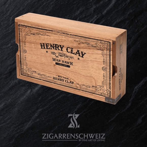 Henry Clay War Hawk Toro 25er Zigarren Kiste geschlossen stehend