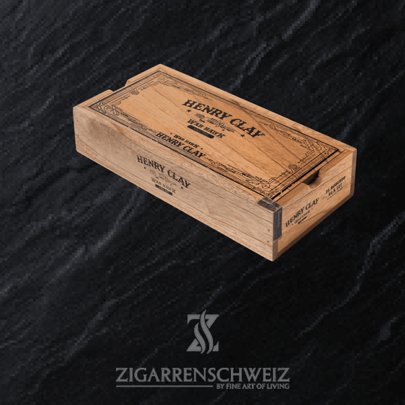 Henry Clay War Hawk Robusto 25er Zigarrenkiste geschlossen Seite