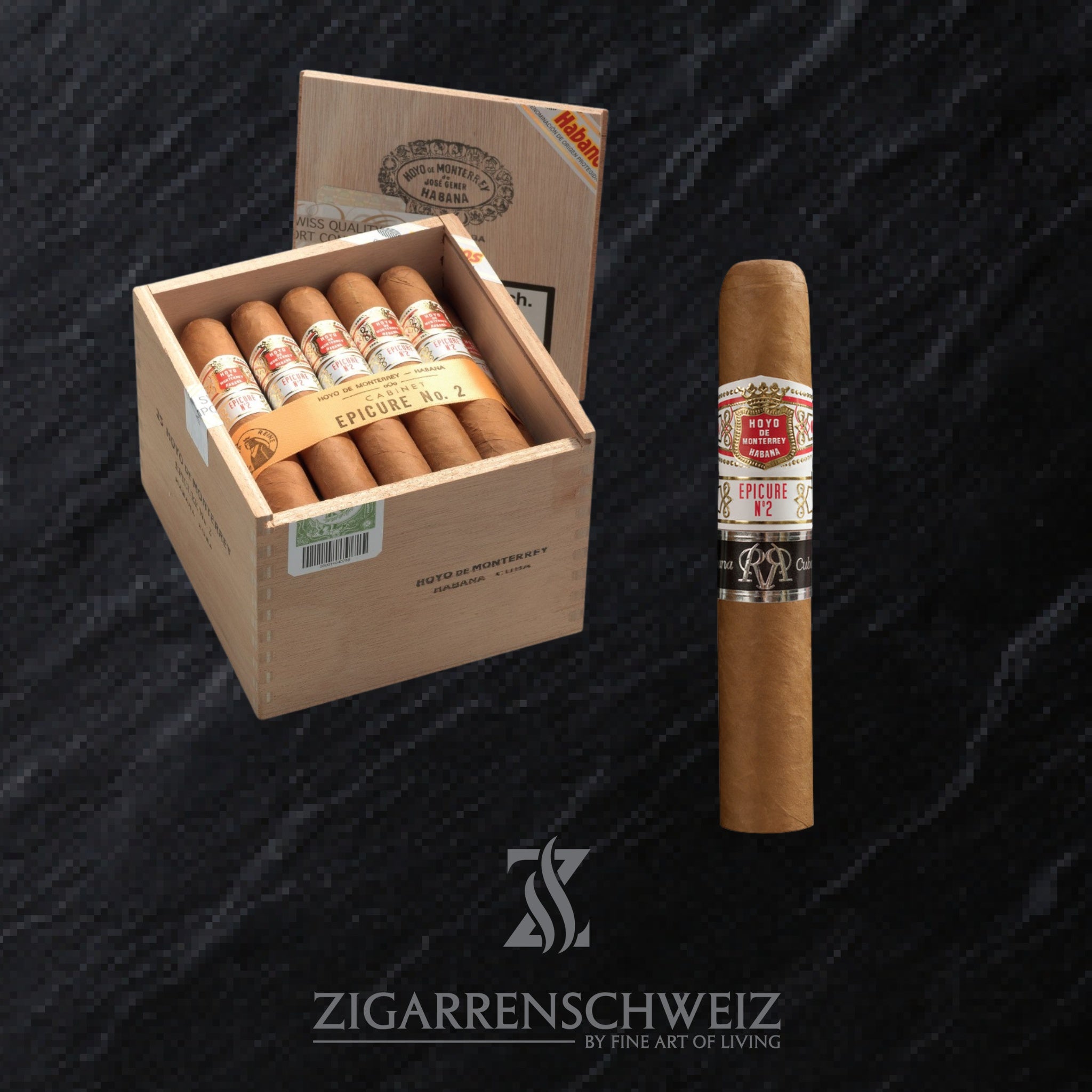 offene Kiste Hoyo de Monterrey Epicure No. 2 Zigarren