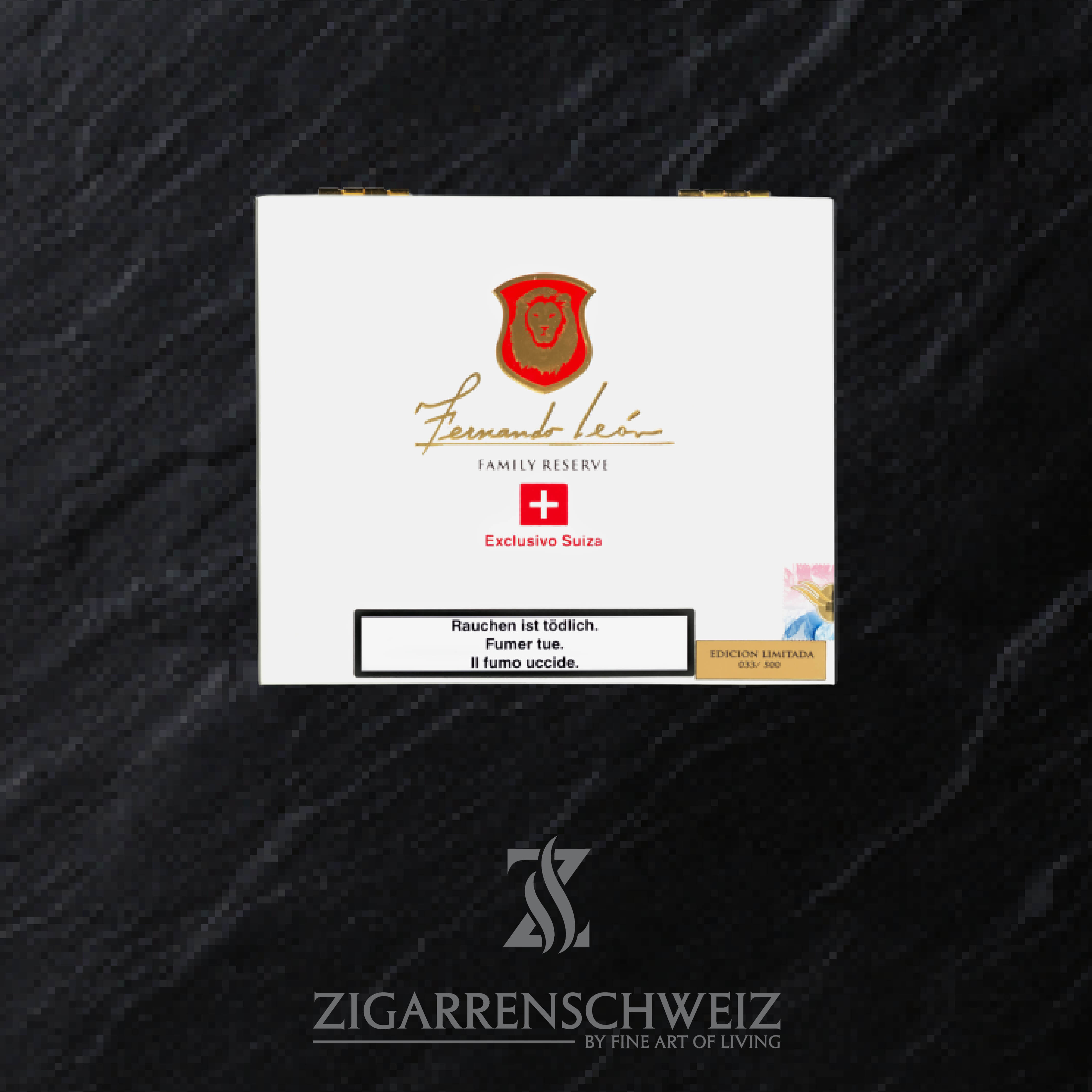 La Aurora Fernando Leon Suiza Corona Gordo Limited Edition Zigarren Kiste geschlossen