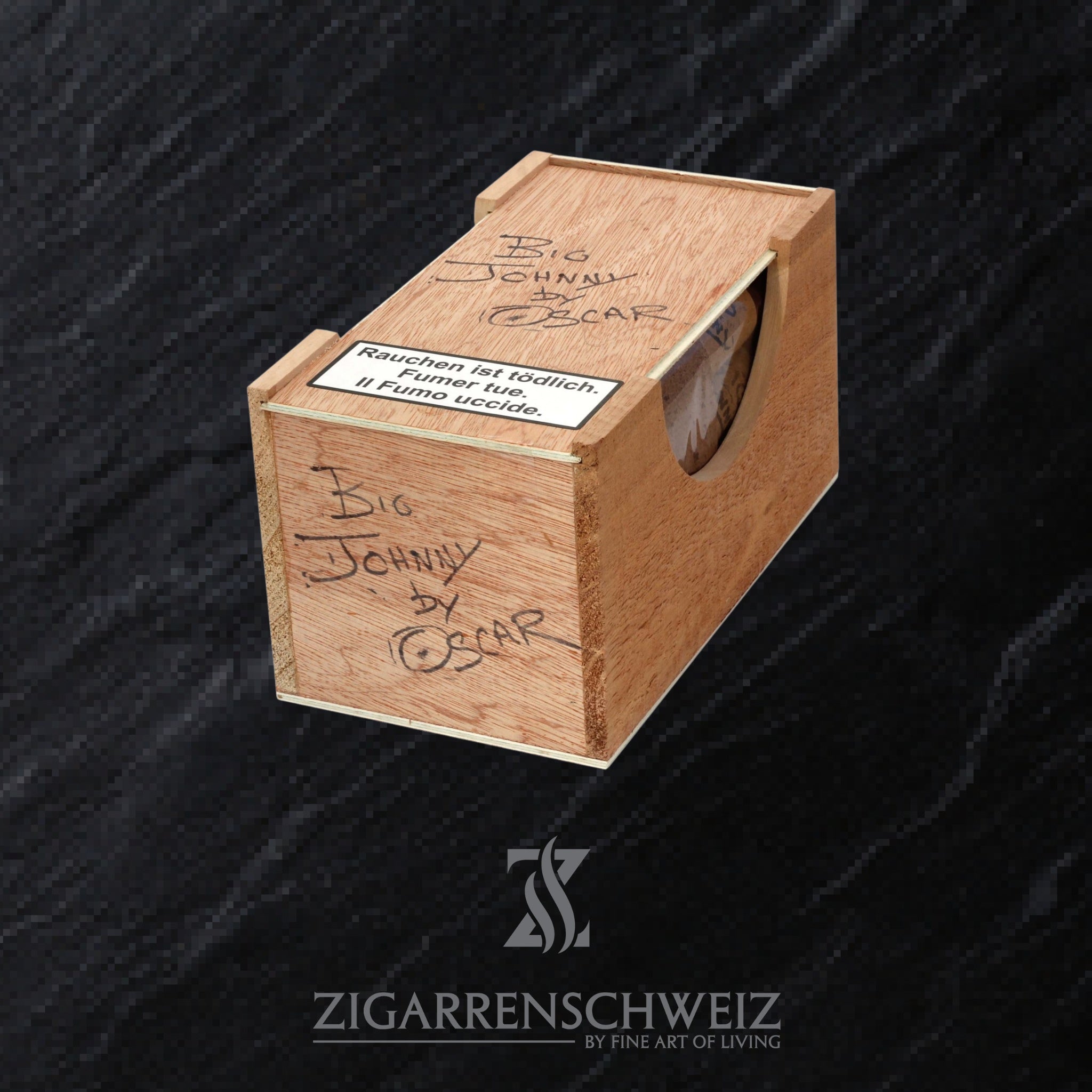 geschlossene Kiste The Leaf by Oscar Valladares Big Johnny Zigarren im Gigantes Format
