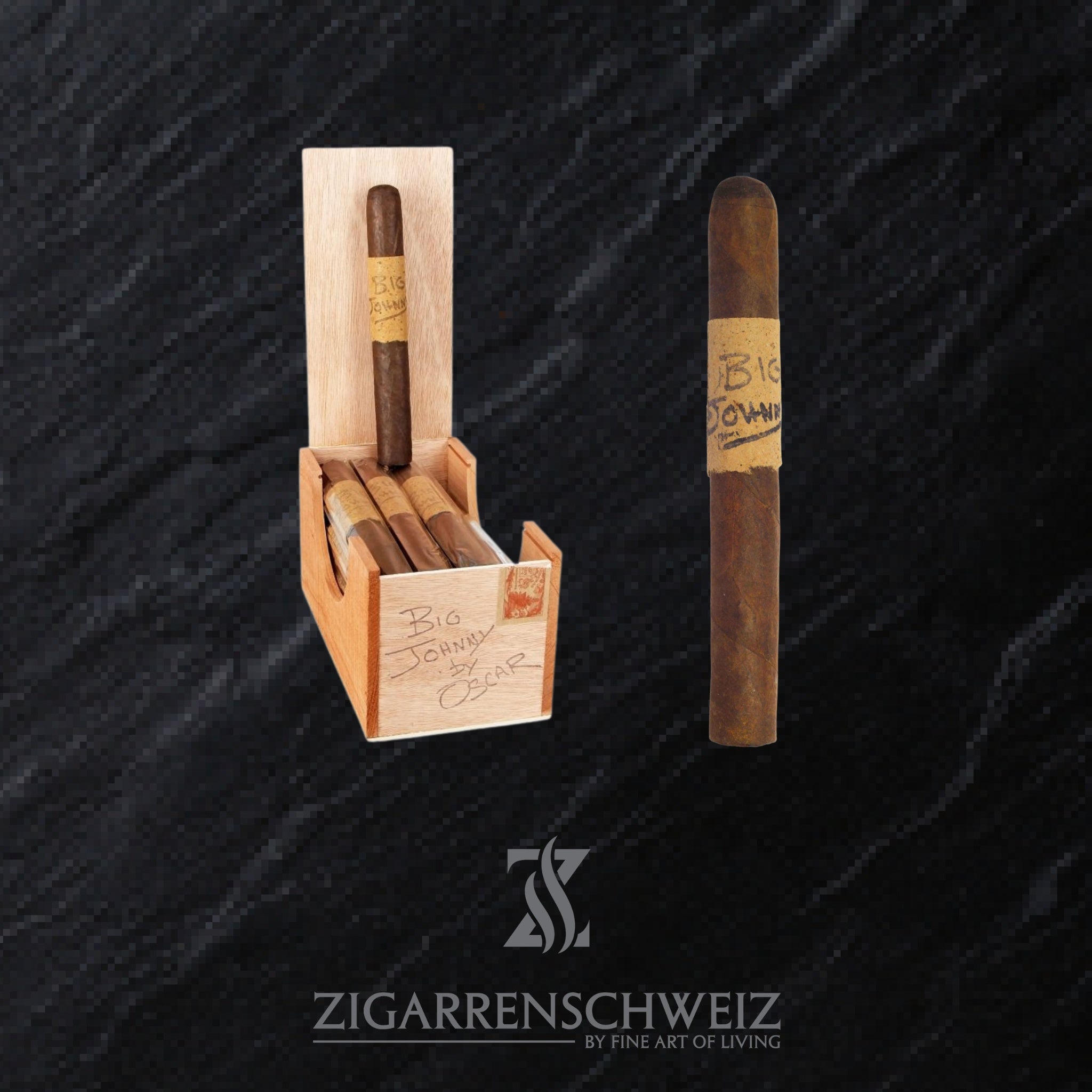 offene Kiste The Leaf by Oscar Valladares Big Johnny Zigarren im Gigantes Format