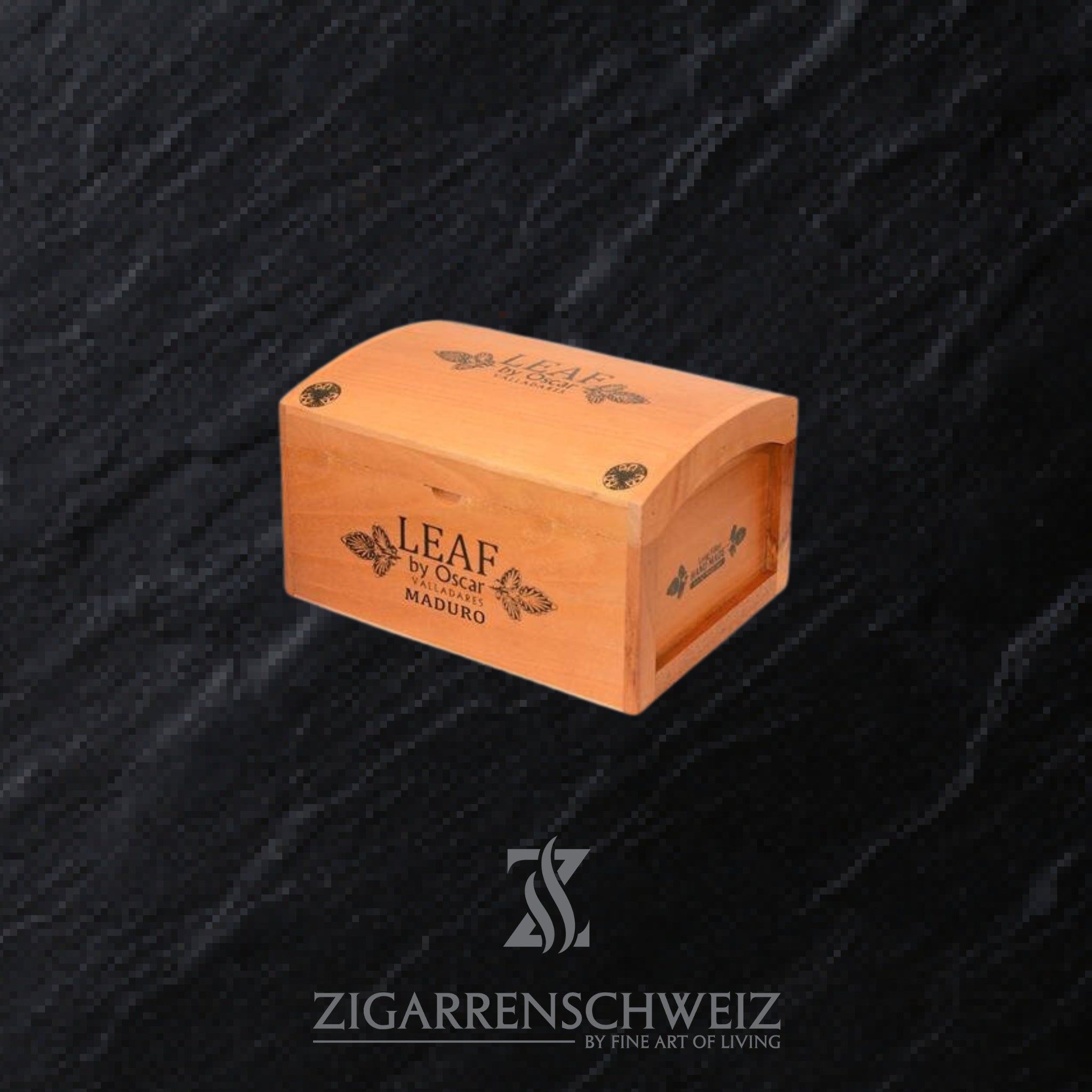 geschlossene Kiste The Leaf by Oscar Valladares Maduro Zigarren im Toro Format