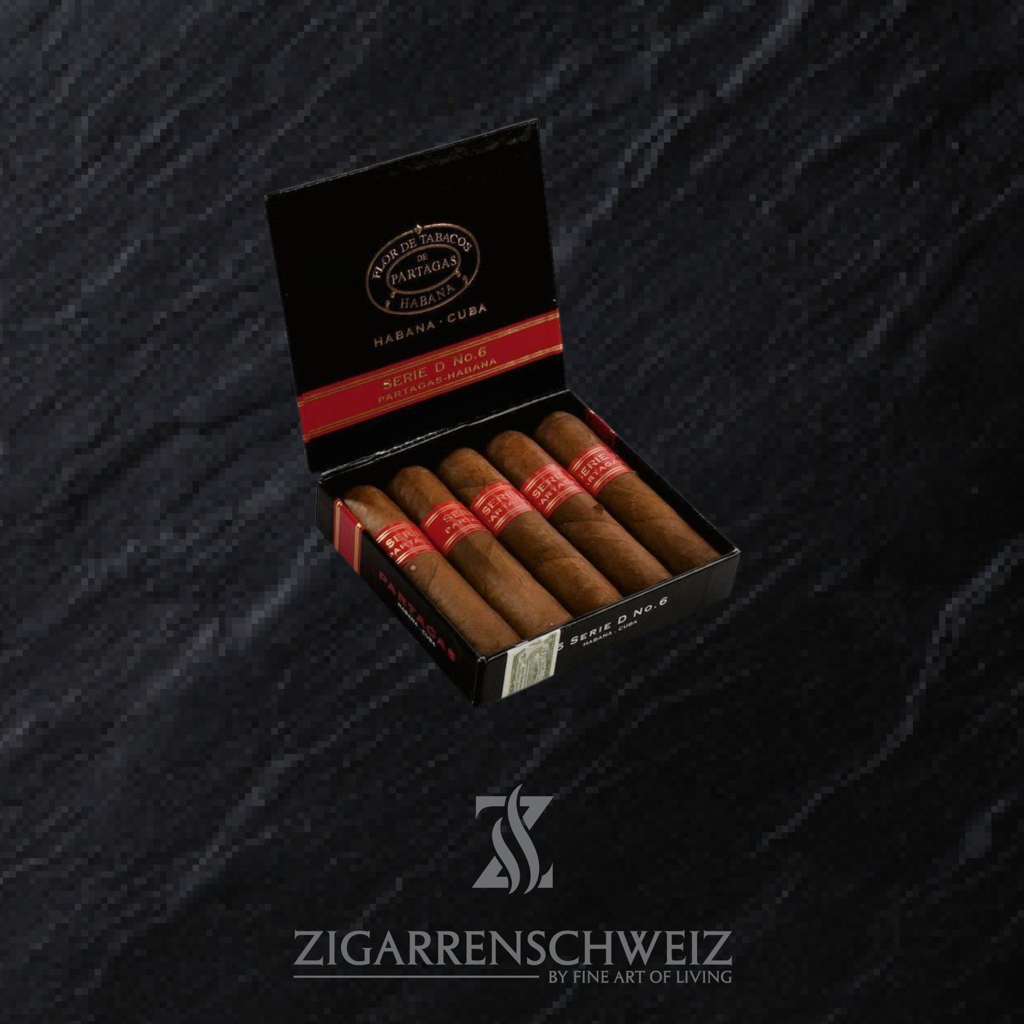 5er Box Partagas Serie D No 6 Zigarren im Short Robusto Format