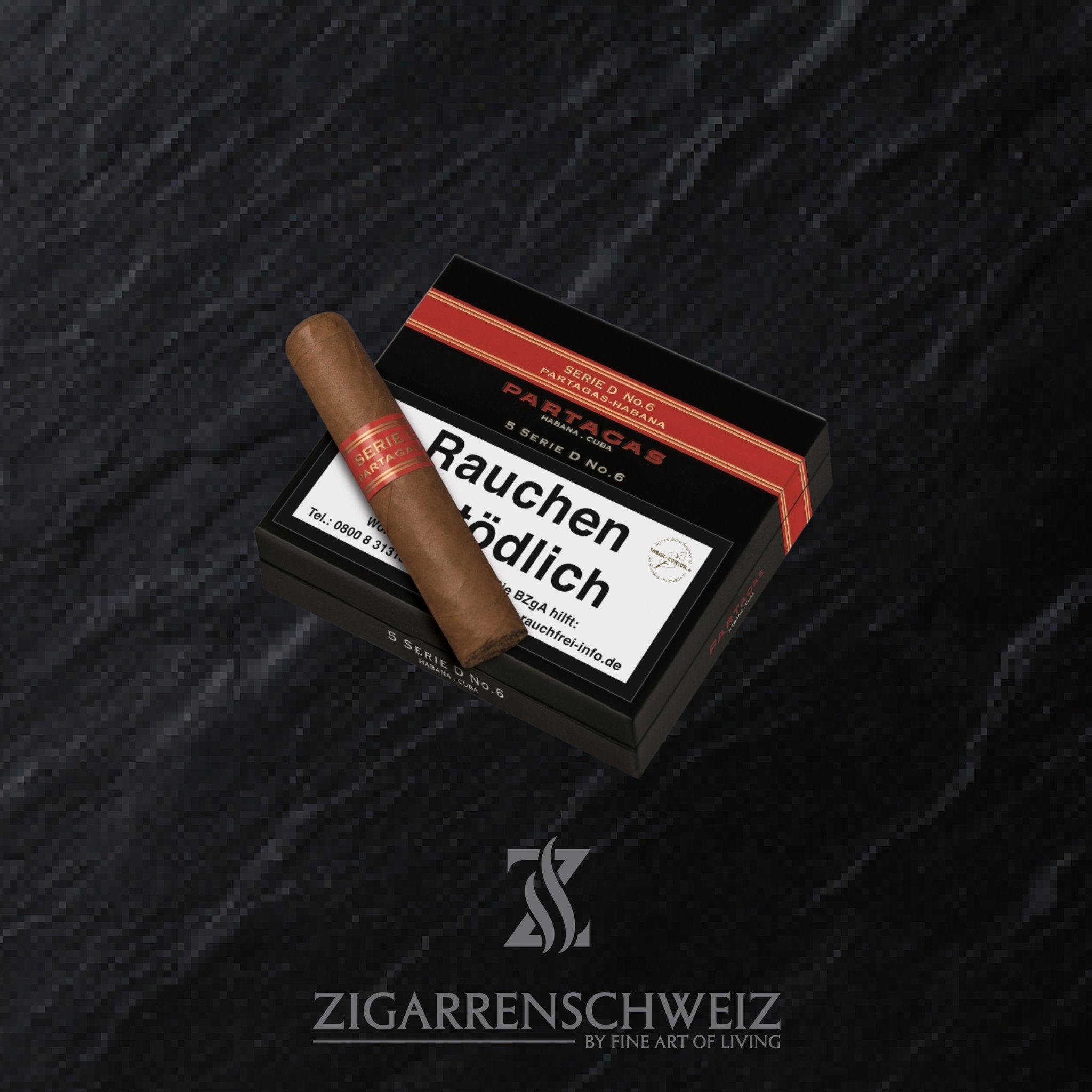 geschlossene Kiste Partagas Serie D No 6 Zigarren im Short Robusto Format