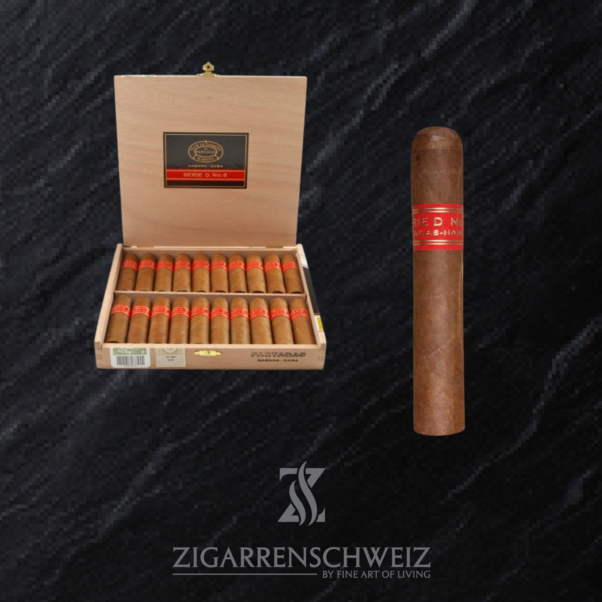 offene Kiste Partagas Serie D No 6 Zigarren im Short Robusto Format