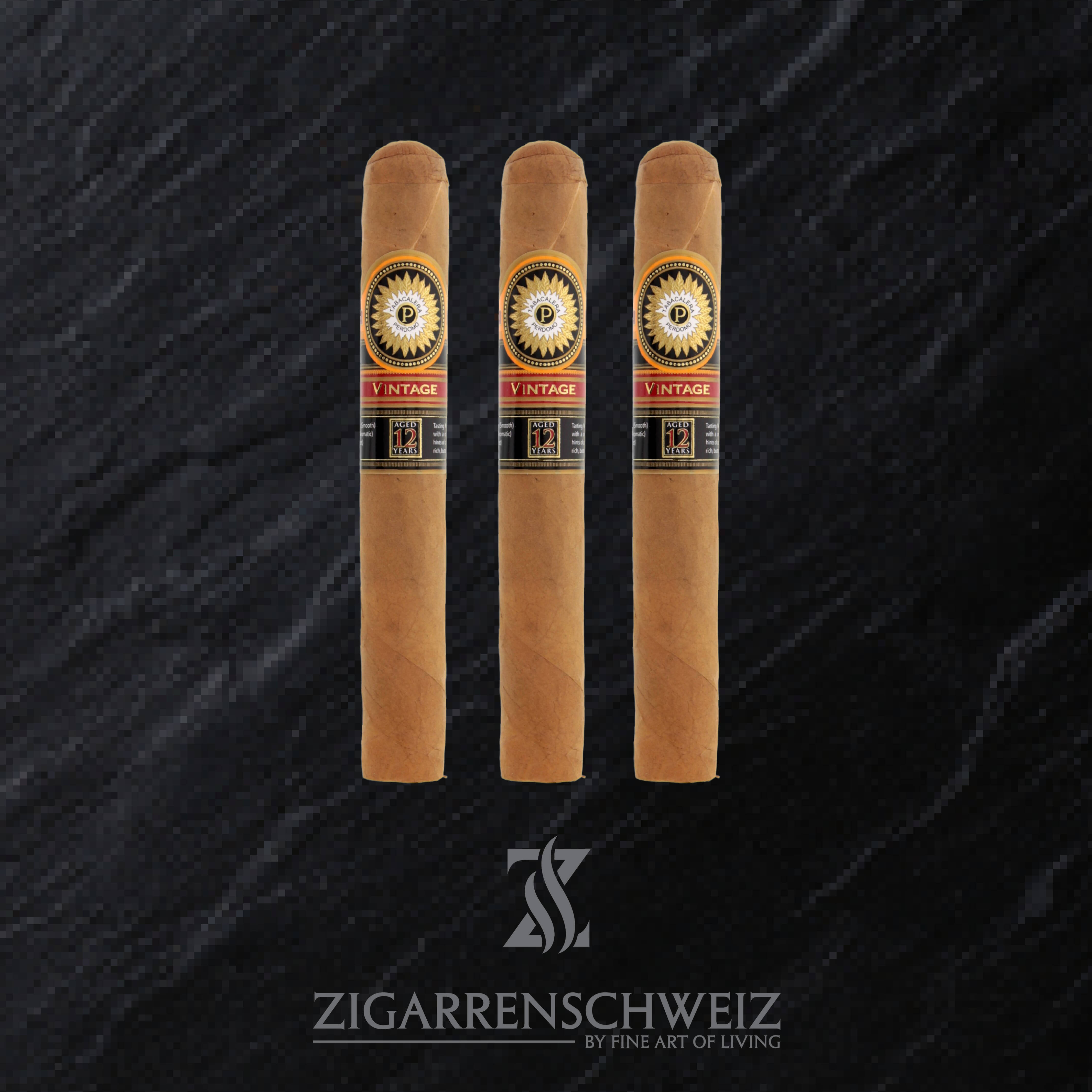Perdomo Double Aged 12 Years Connecticut Godro Extra Zigarren 3er Etui von Zigarren Schweiz