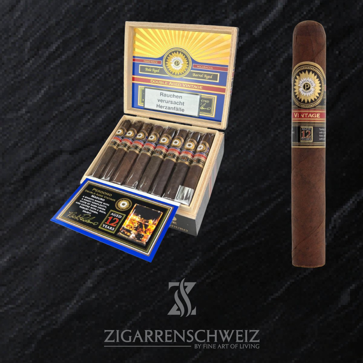 Perdomo Double Aged 12 Years Maduro Godro Extra - Zigarrenschweiz Online Zigarren Boutique - 