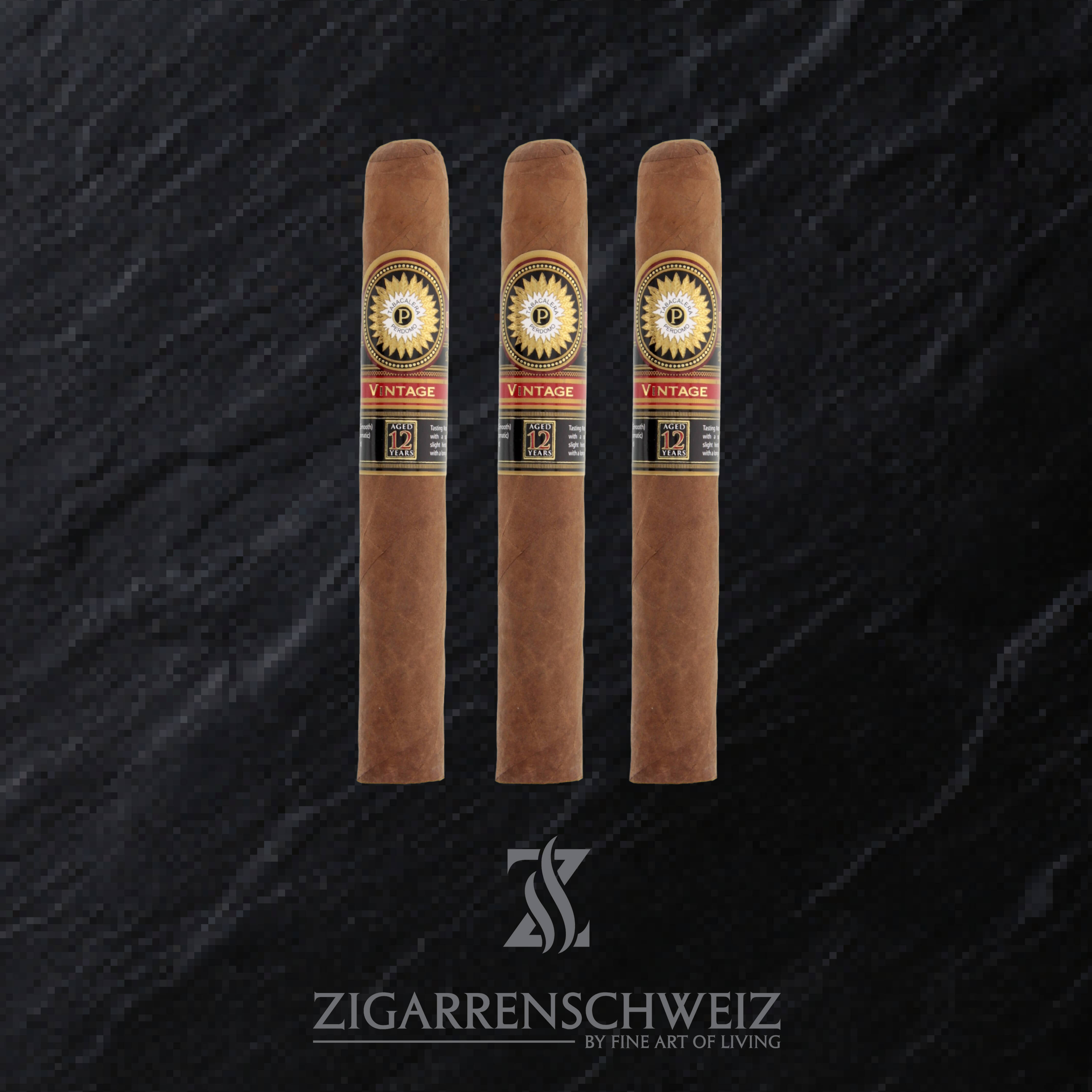 Perdomo Double Aged 12 Years Sun Grown Gordo Extra 3er Zigarren Etui