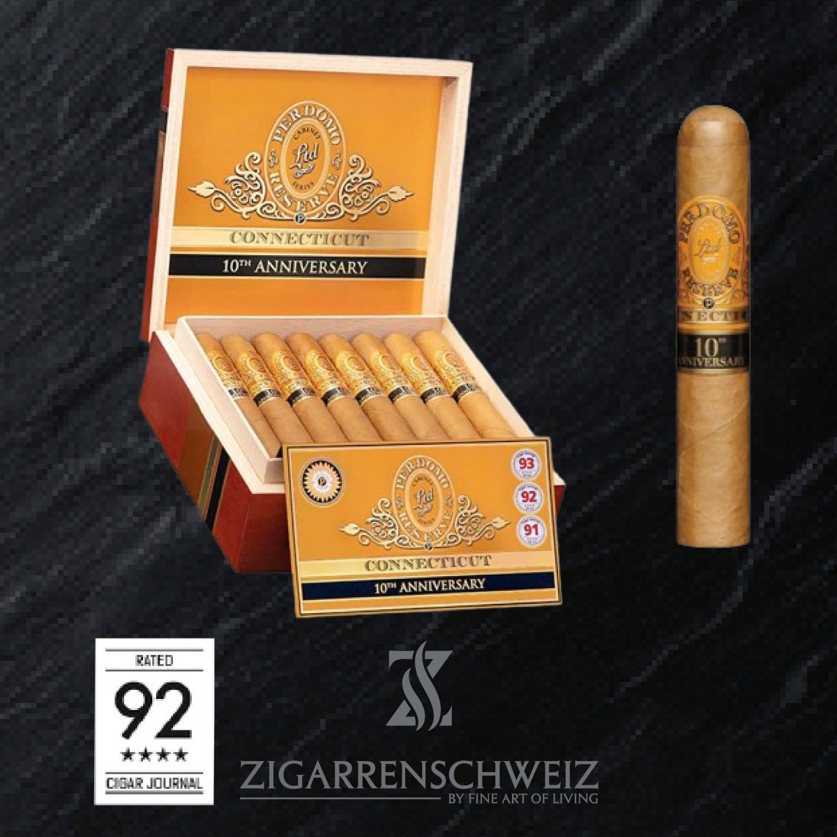 Perdomo Reserve 10th Anniversary Connecticut Robusto - Zigarrenschweiz Online Zigarren Boutique - 