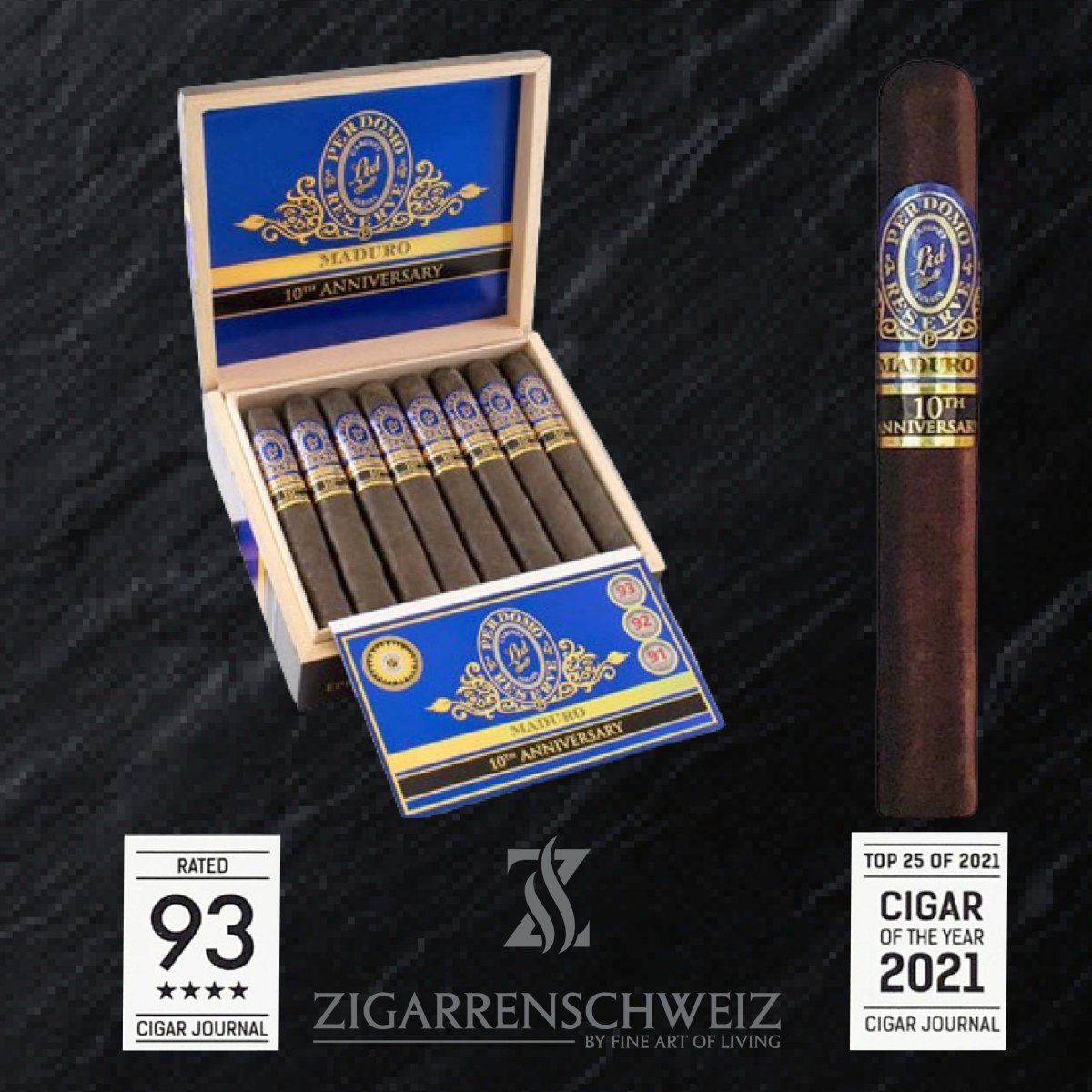 Perdomo Reserve 10th Anniversary Maduro Box - Pressed Epicure - Zigarrenschweiz Online Zigarren Boutique - 