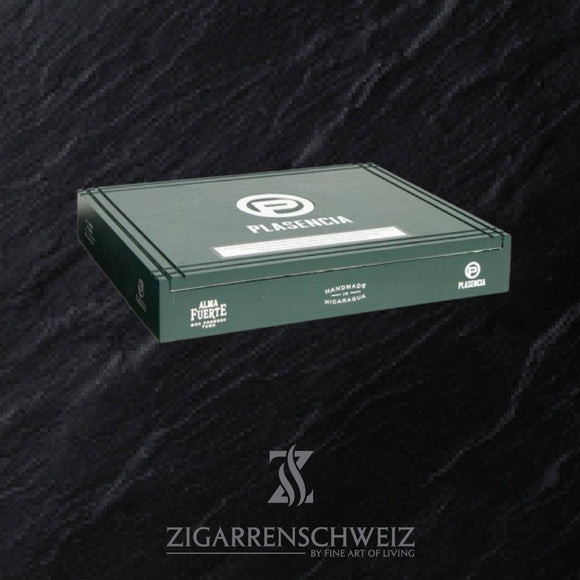 Plasencia Alma Fuerte Colorado Claro Eduardo I, geschlossene 10er Zigarrenkiste aus Holz mit Plasencia Logo