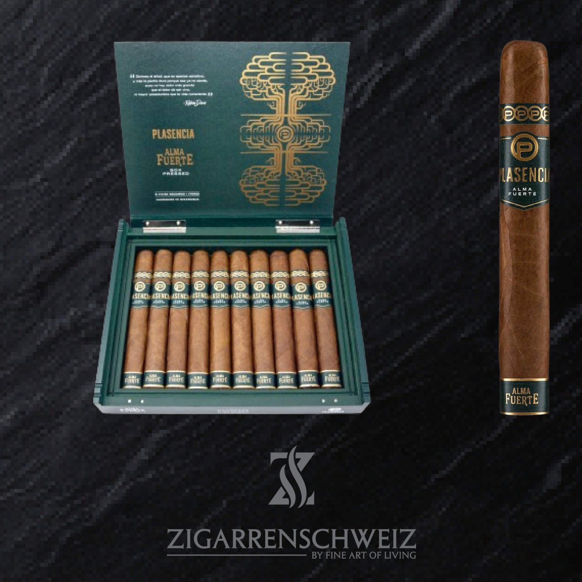 Plasencia Alma Fuerte Colorado Claro Eduardo I (Toro) Zigarre - Zigarrenschweiz Online Zigarren Boutique - 