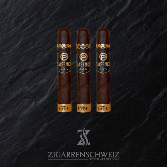 Plasencia Alma Fuerte Robustus I, 3er Zigarren Etui mit drei Robusto Zigarren