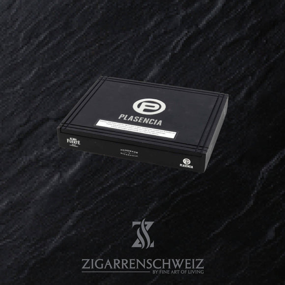 Plasencia Alma Fuerte Robustus I, geschlossene 10er Zigarrenkiste aus Holz mit Plasencia Logo