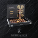 Plasencia Alma Fuerte Robustus I, geöffnete 10er Zigarrenkiste mit Blick auf die Robusto Zigarren in dunklem nicaraguanischem Deckblatt
