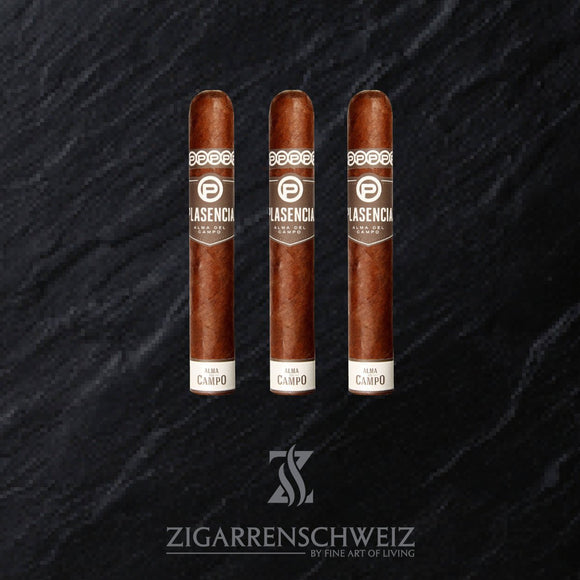 Plasencia Alma del Campo Guajiro, 3er Zigarren Etui mit drei Robusto Gordo Zigarren