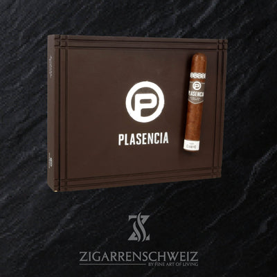 Plasencia Alma del Campo Guajiro, geschlossene 10er Zigarrenkiste aus Holz mit Plasencia Logo