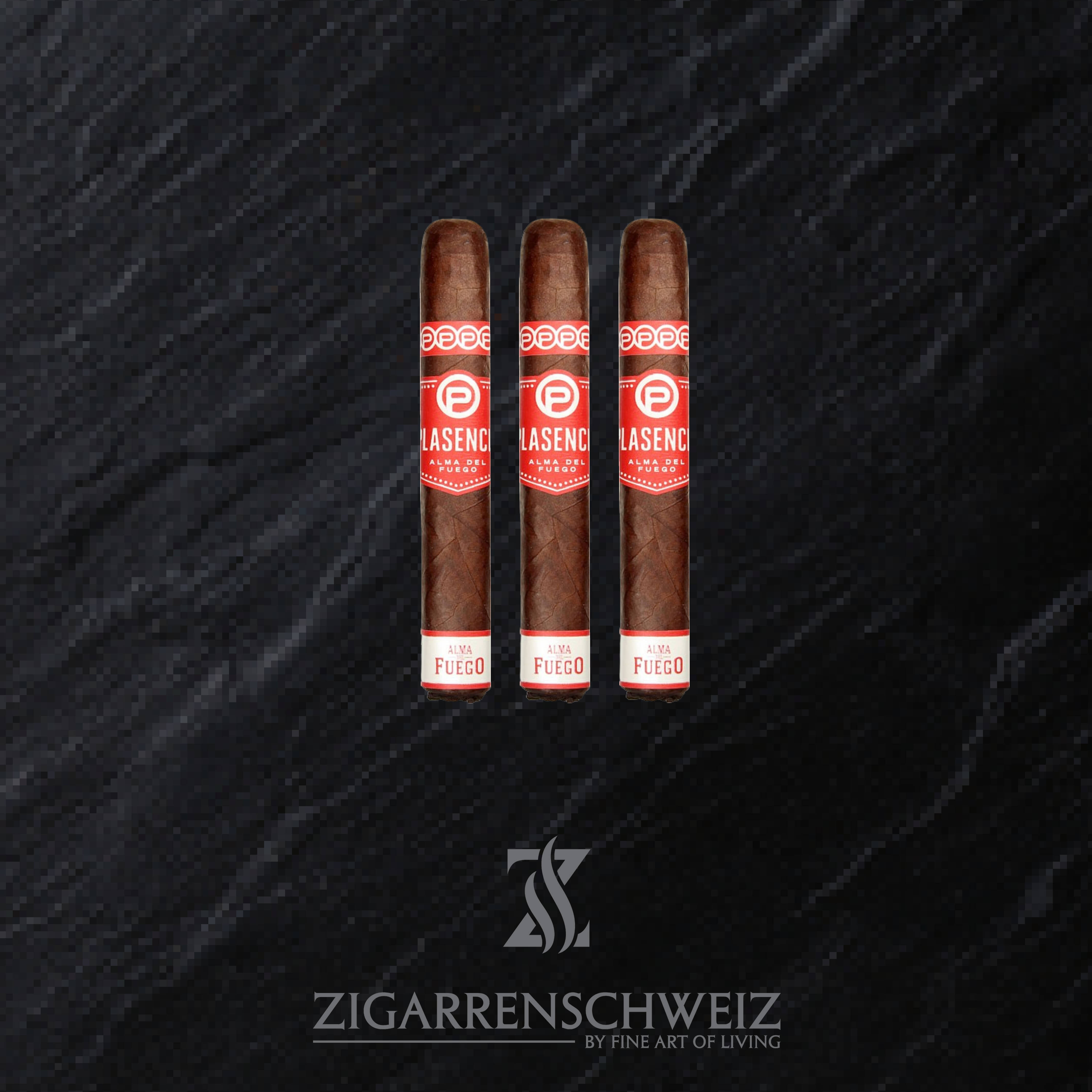 3er Etui Plasencia Alma del Fuego Candente Zigarren im Robusto Format