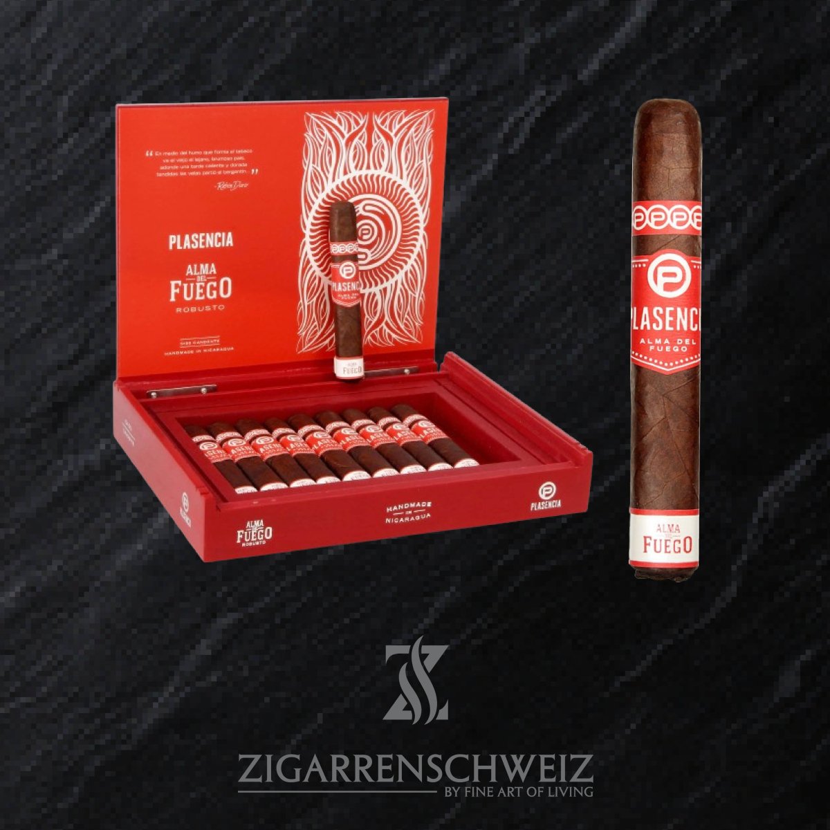 Plasencia Alma del Fuego Candente (Robusto) - Zigarrenschweiz Online Zigarren Boutique - 