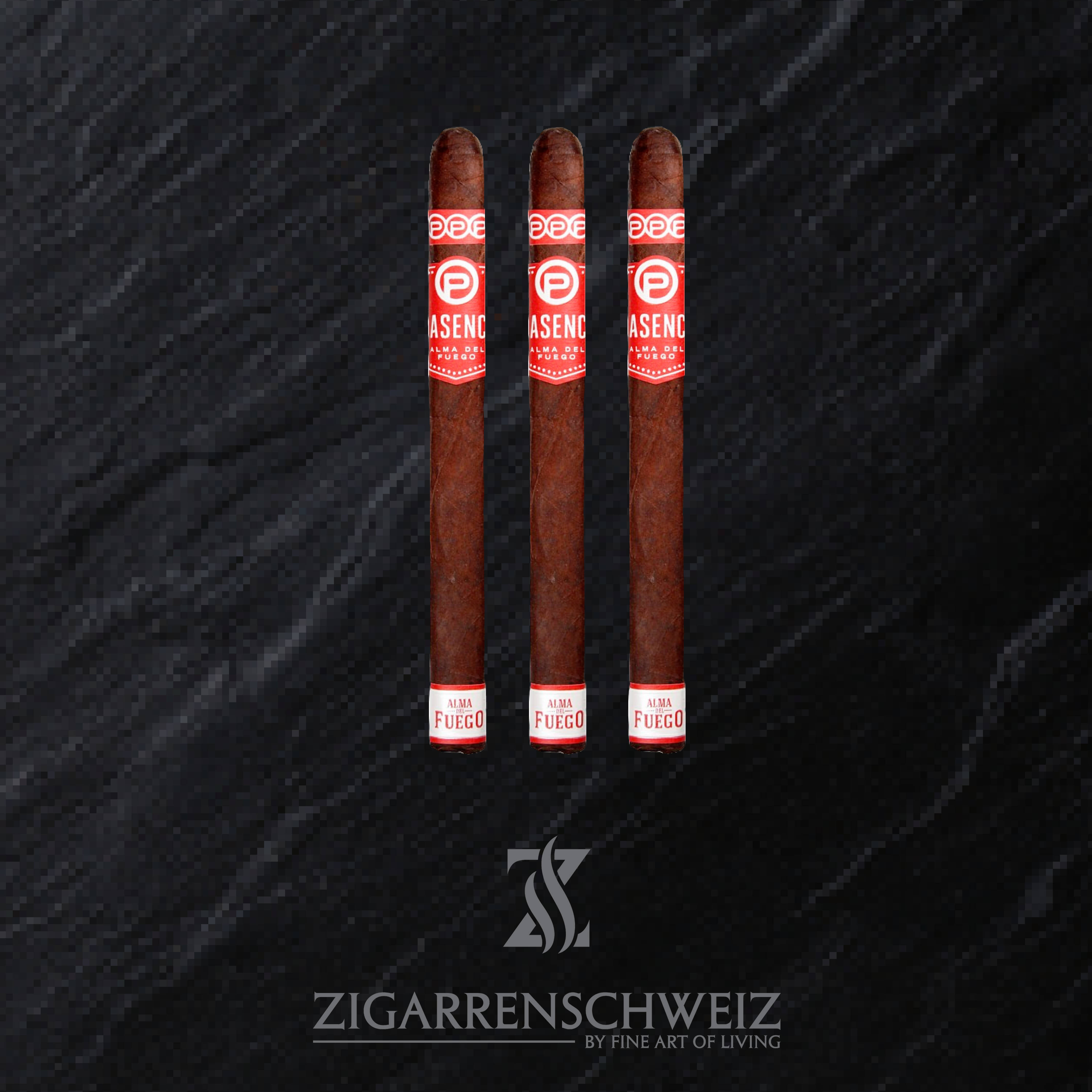 3er Etui Plasencia Alma del Fuego Flama Zigarren im Panetela Format