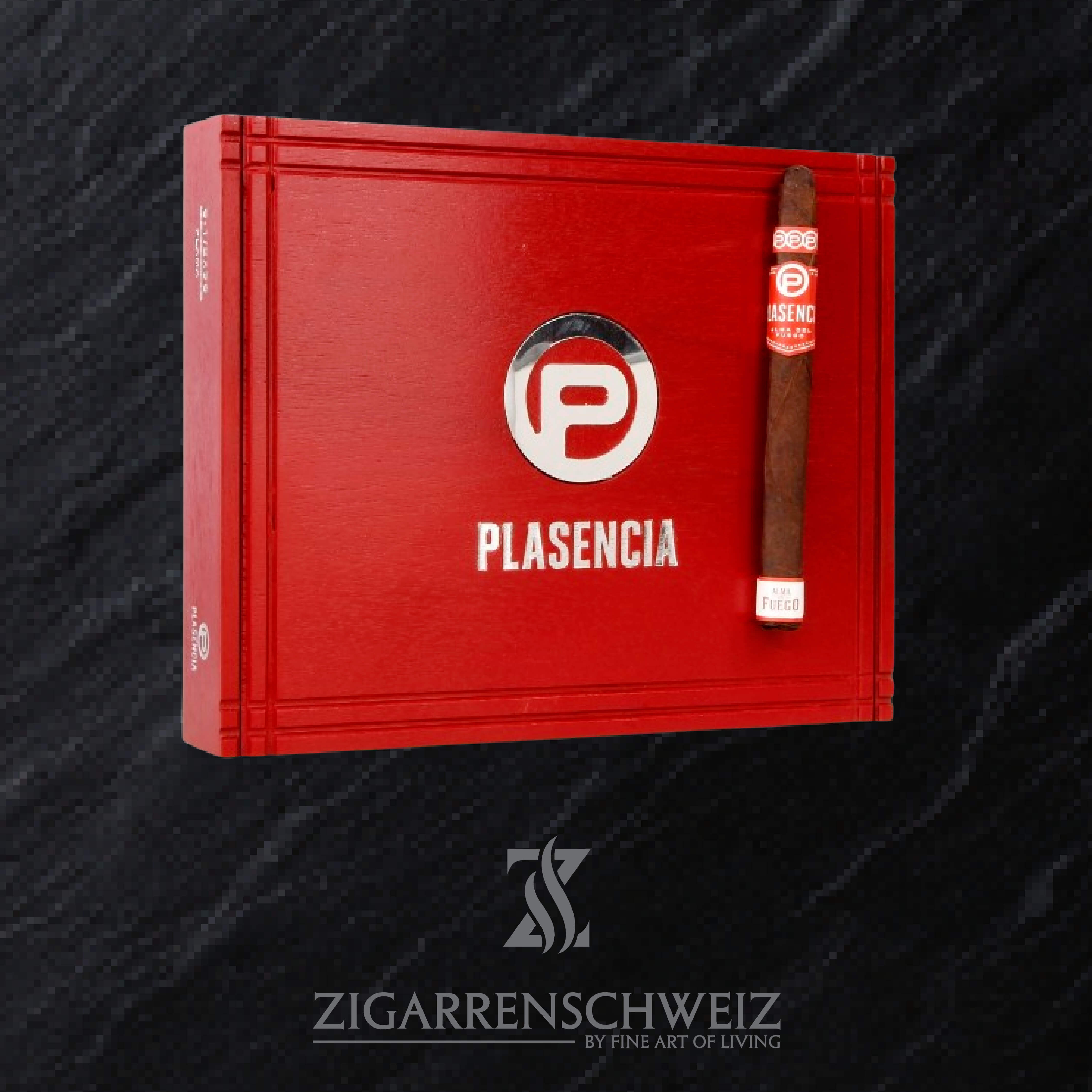 geschlossene Kiste Plasencia Alma del Fuego Flama Zigarren im Panetela Format