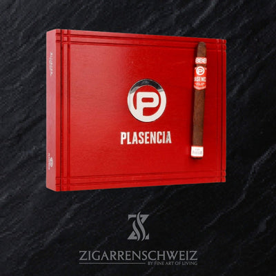 Plasencia Alma del Fuego Flama, geschlossene 10er Zigarrenkiste aus Holz mit Plasencia Logo
