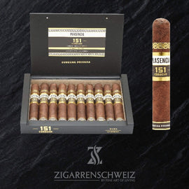 Plasencia Cosecha 151 La Música, geöffnete 10er Zigarrenkiste mit Blick auf die Robusto Zigarren in honduranischem Deckblatt