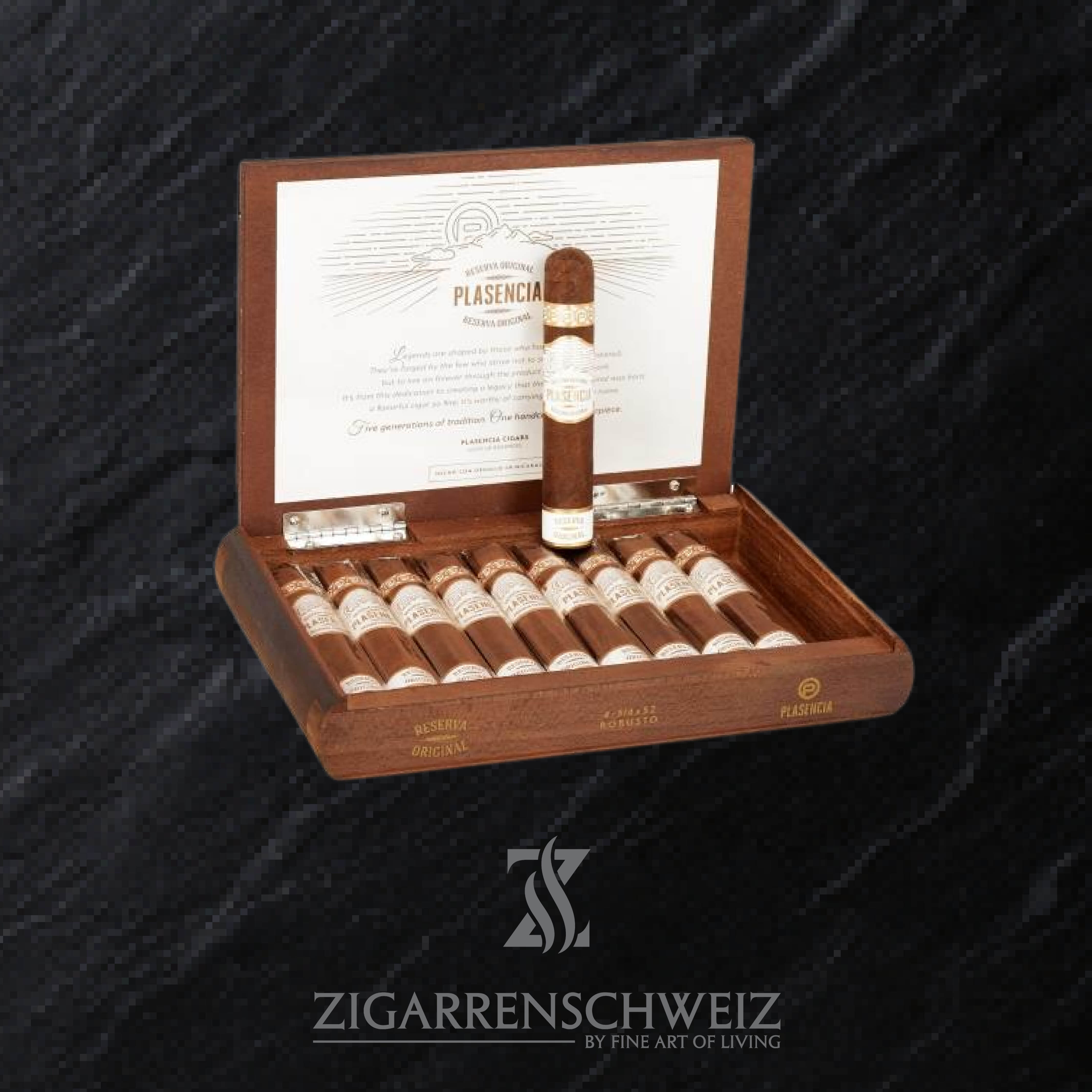 Plasencia Reserva Original Robusto Zigarren Kiste offen
