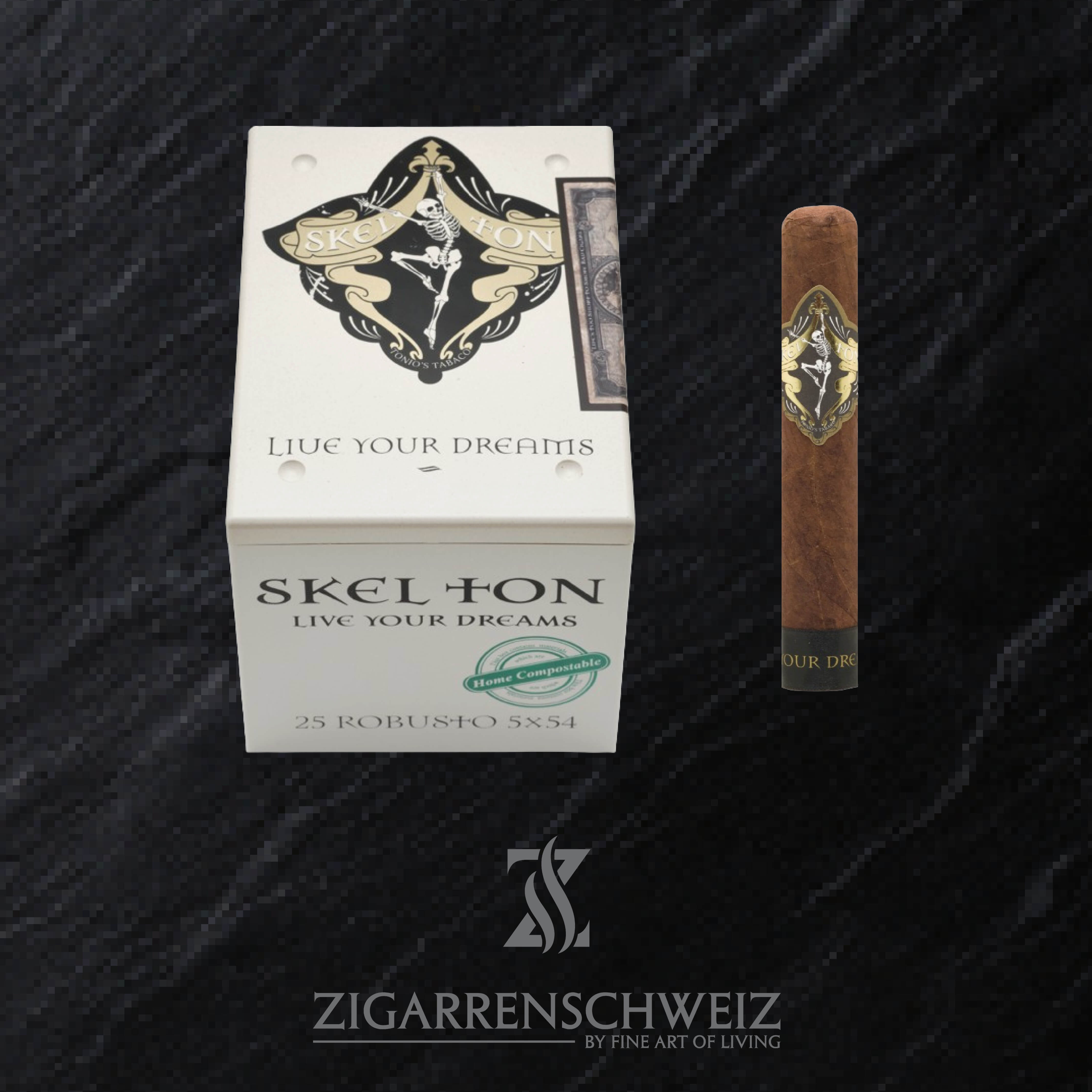 Skelton Live Your Dreams Robusto Zigarren Kiste geschlossen