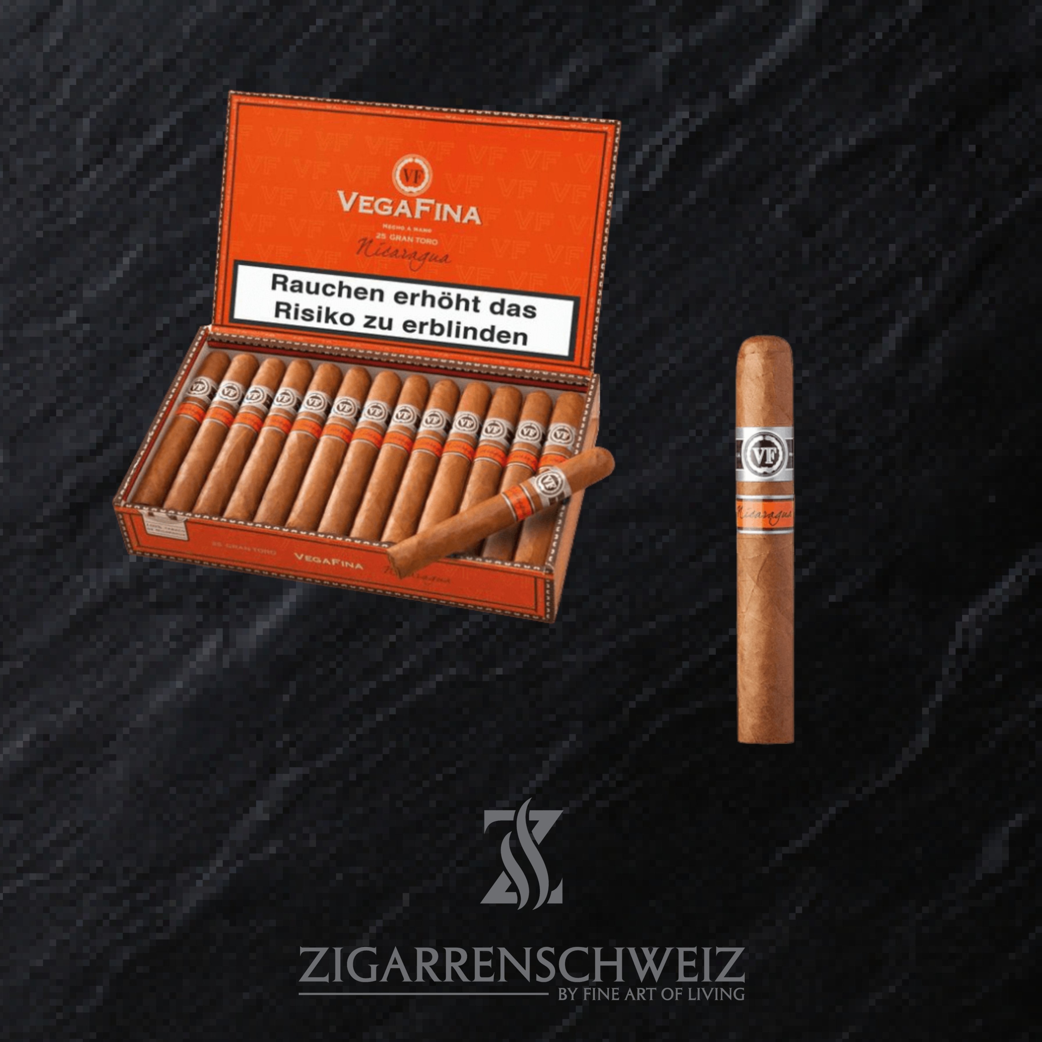 offene Kiste Vega Fina Nicaragua Zigarren im Gran Toro Format