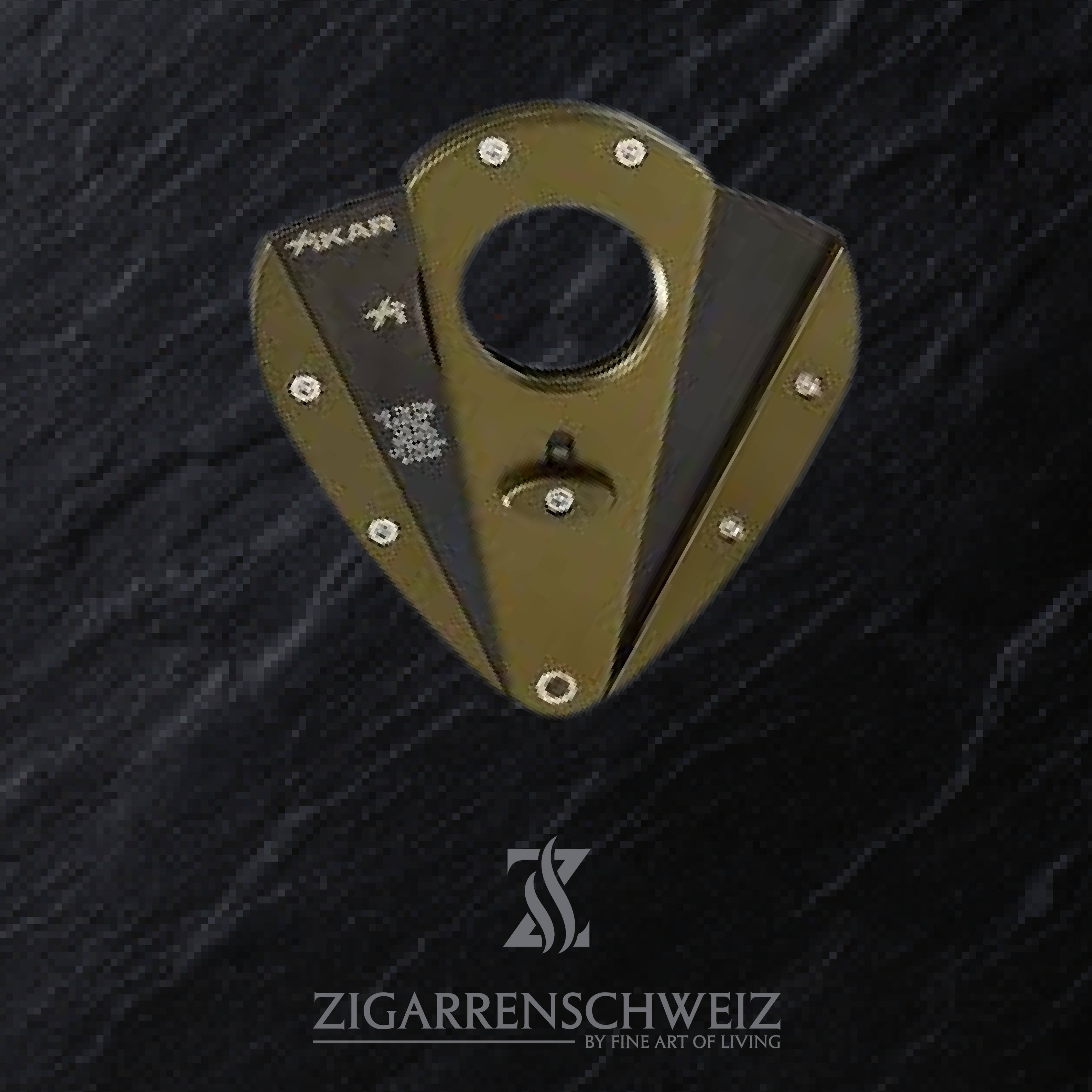 Xikar Xi1 Zigarren Cutter Farbe: Oliv-Grün, Klingen Farbe: Schwarz, geöffnet