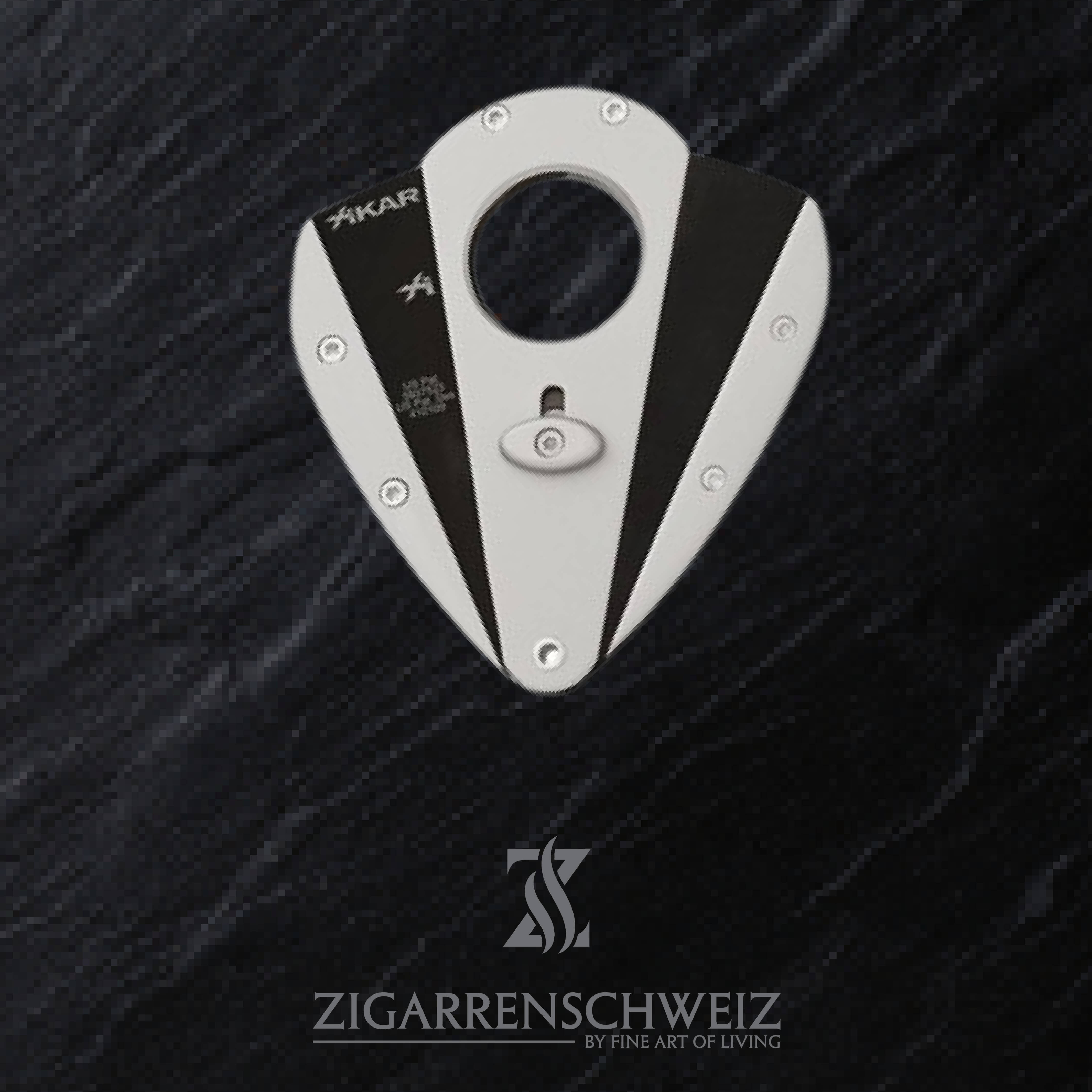 Xikar Xi1 Zigarren Cutter Farbe: Silber, Klingen Farbe: Schwarz, geöffnet
