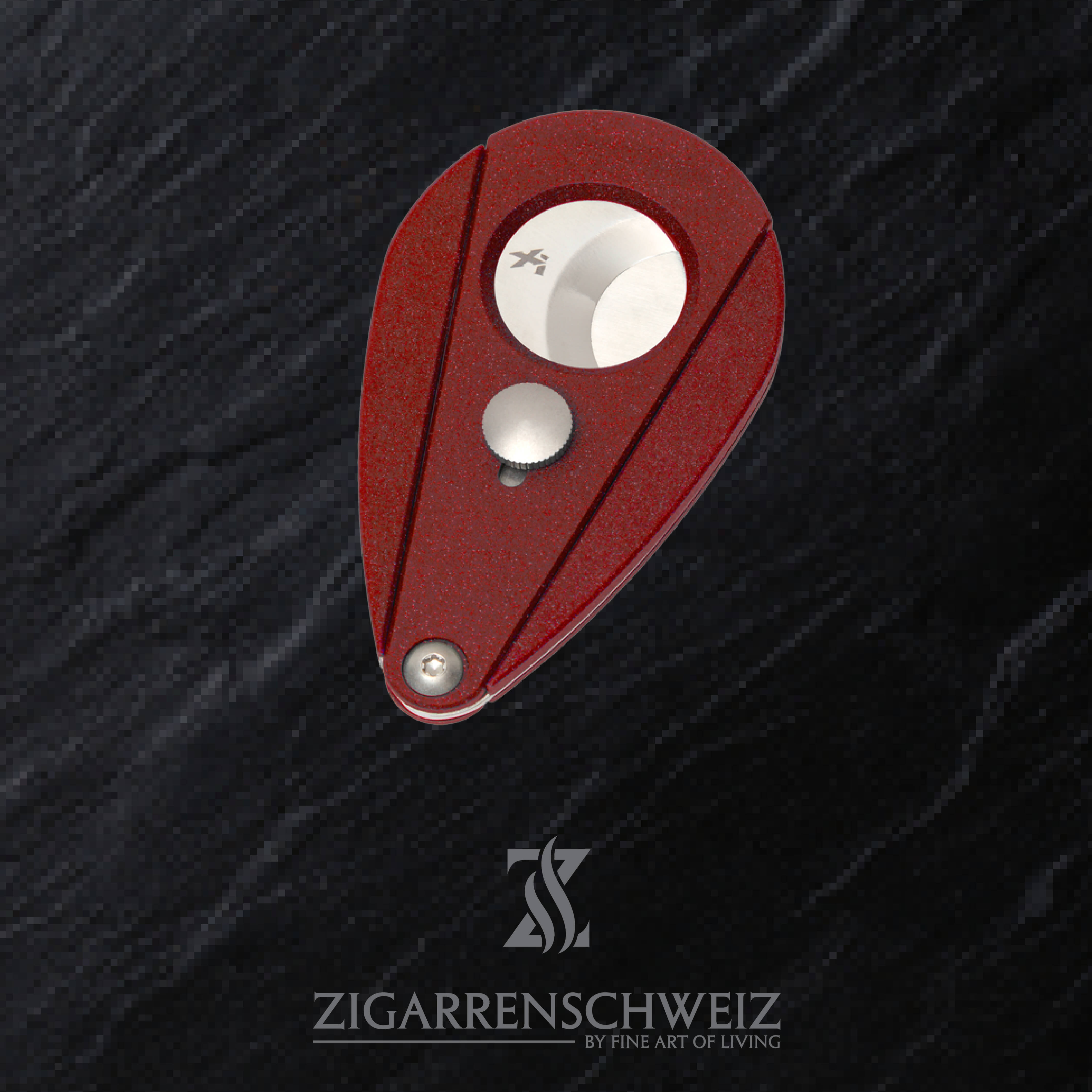 Xikar Xi2 Cutter für Zigarren Rot Optik geschlossen, Edelstahl Klingen