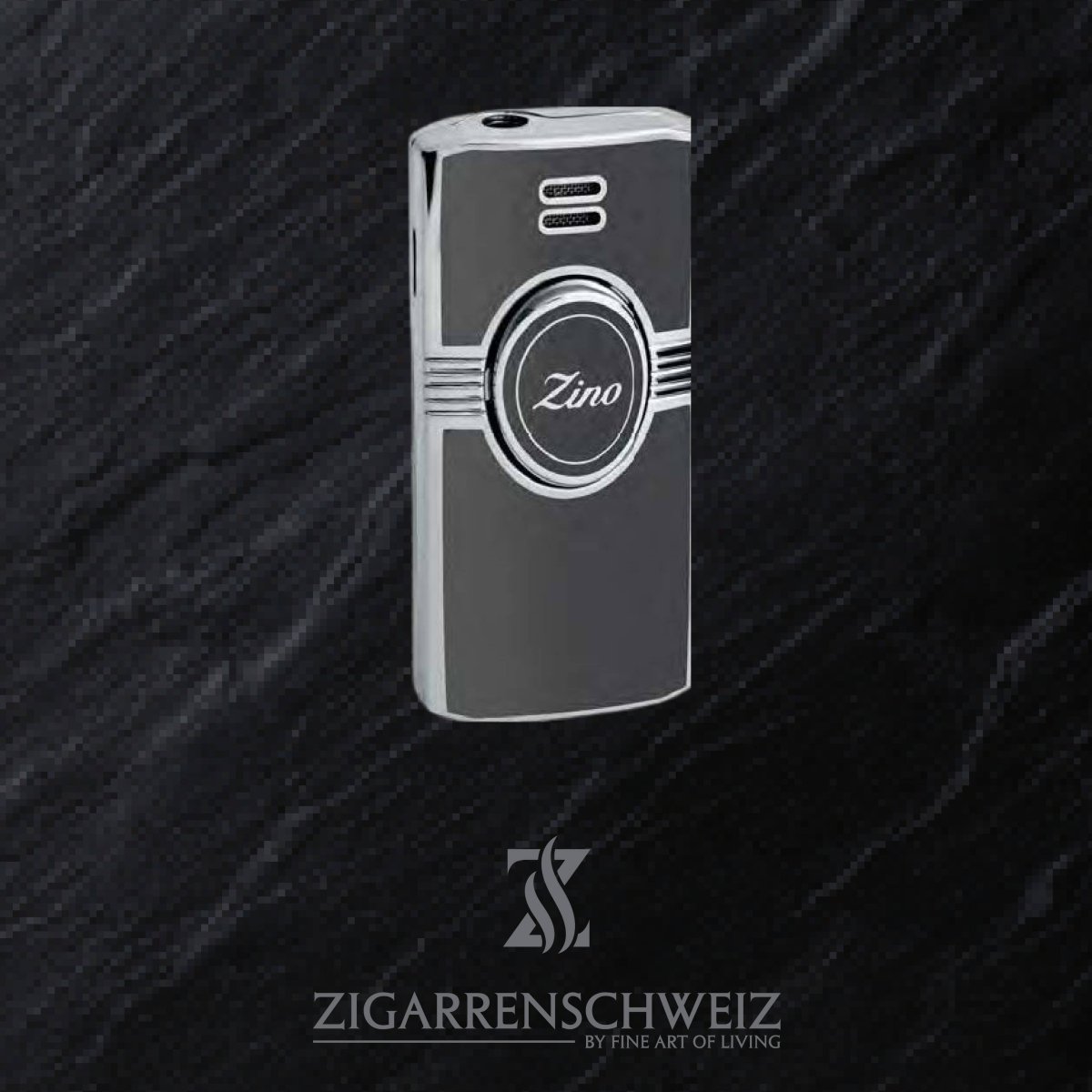 Zino Jet Flame Feuerzeug mit Lederetui - Zigarrenschweiz Online Zigarren Boutique - 