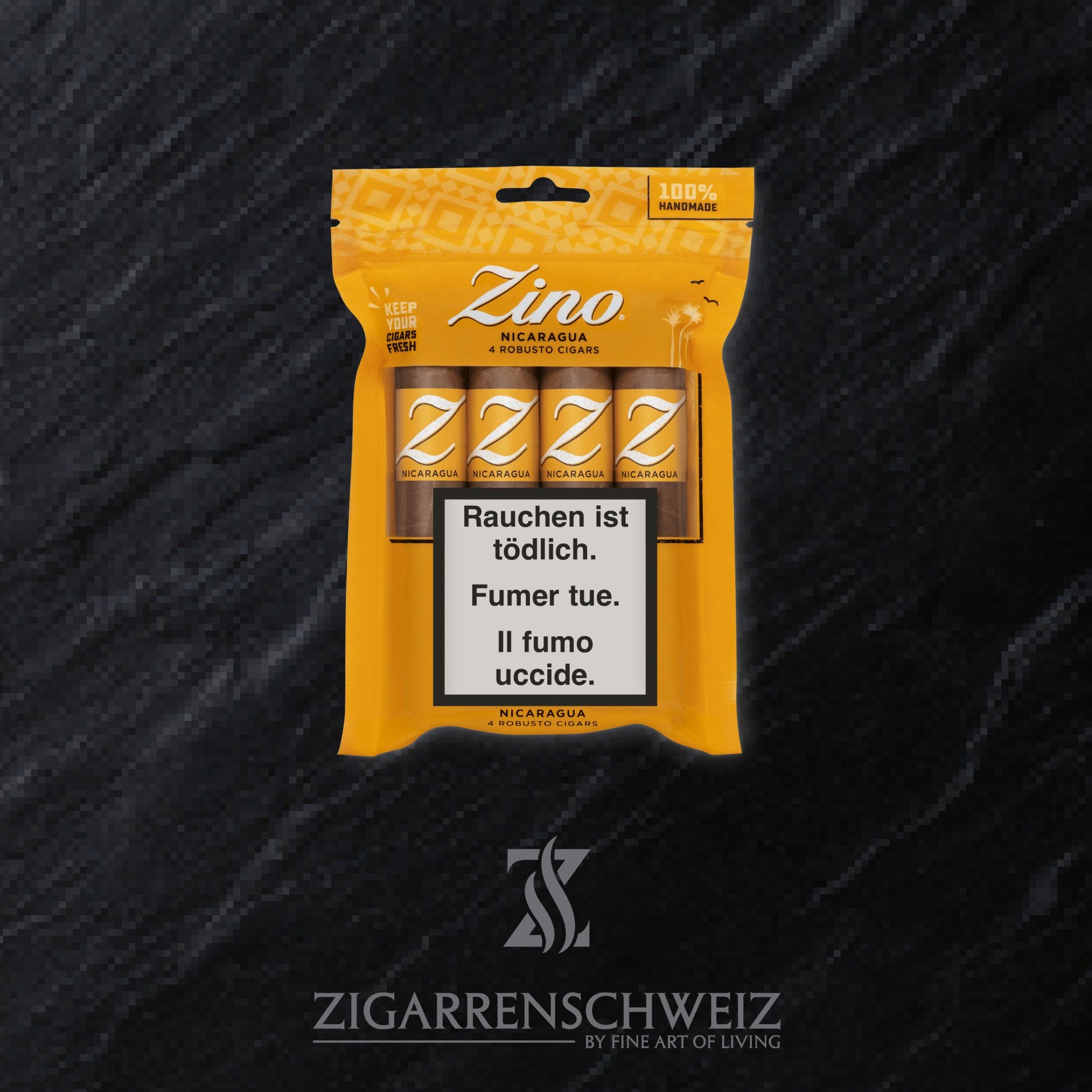Zino Nicaragua Robusto Zigarren 4er Zip Pack
