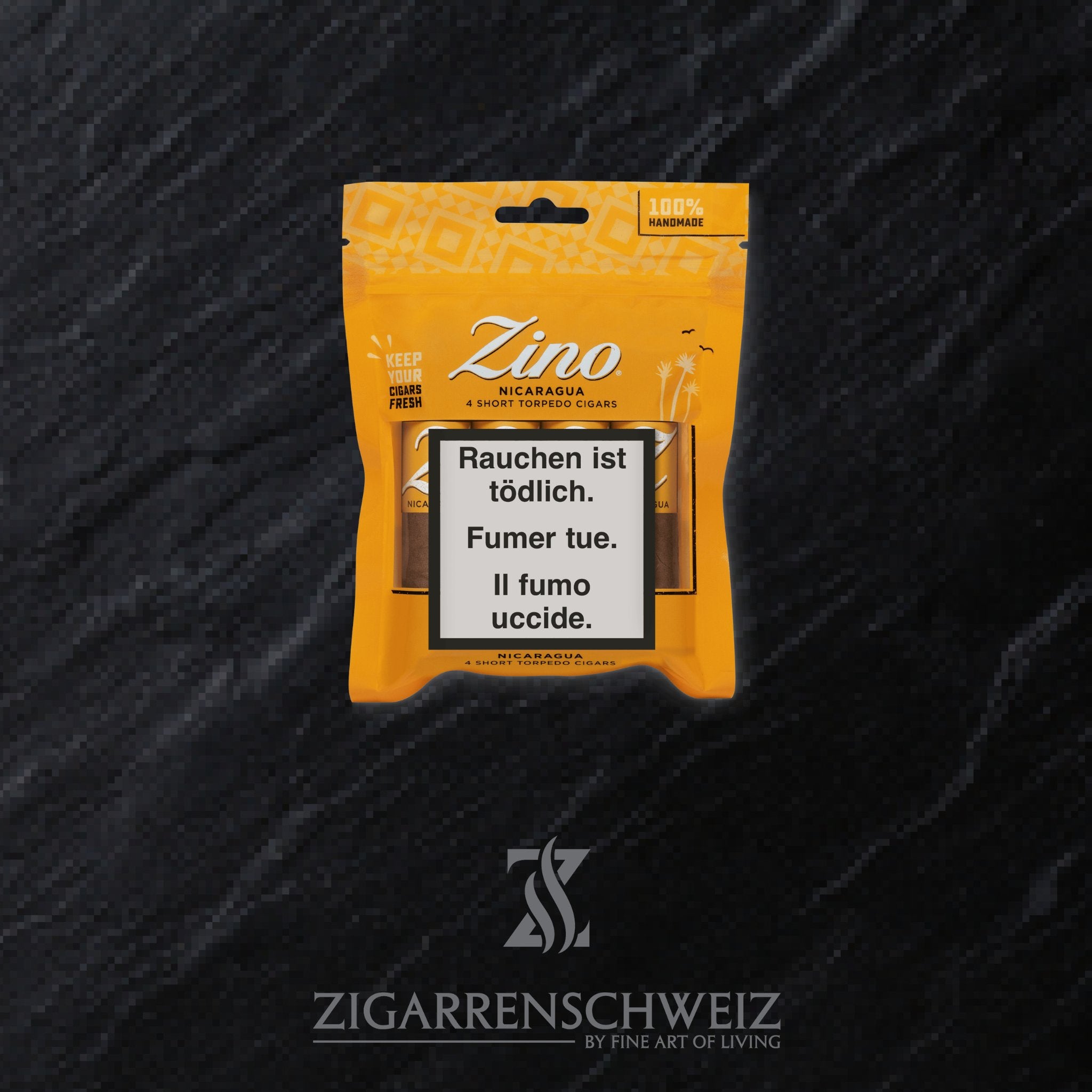 Zino Nicaragua Short Torpedo Zigarren 4er Zip Pack