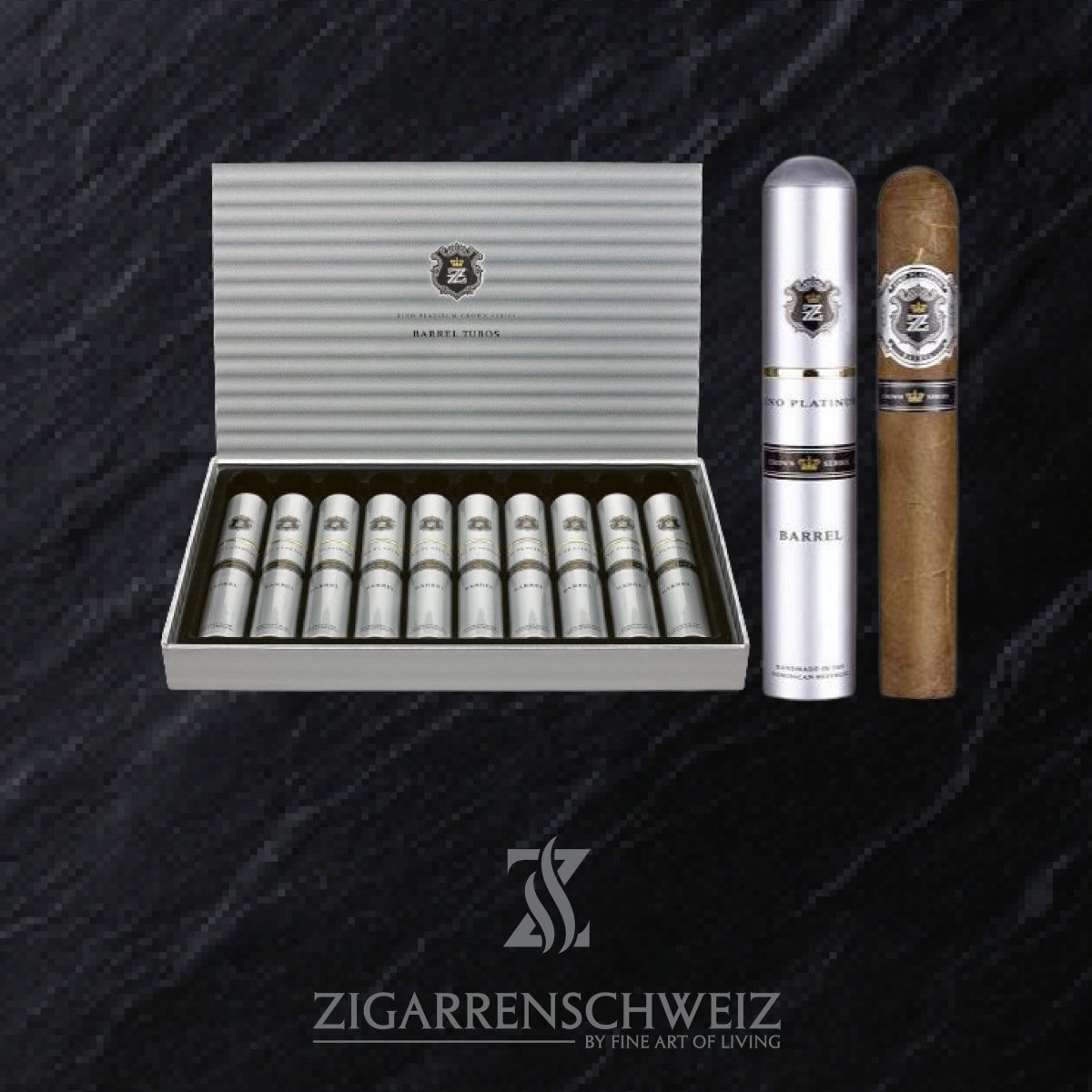 Zino Platinum Crown Series Barrel Tubos - Zigarrenschweiz Online Zigarren Boutique - 