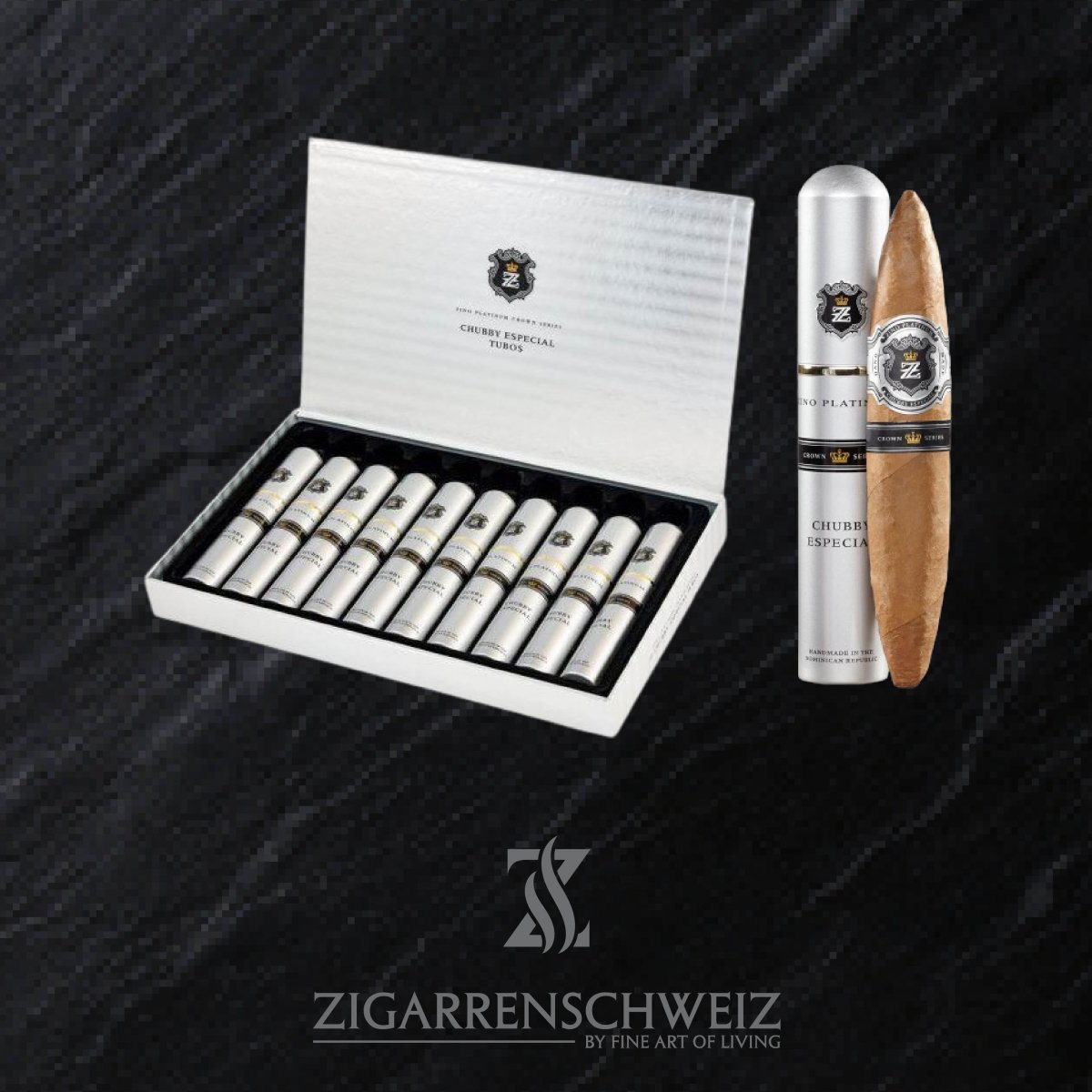 Zino Platinum Crown Series Chubby Especial Tubos - Zigarrenschweiz Online Zigarren Boutique - 