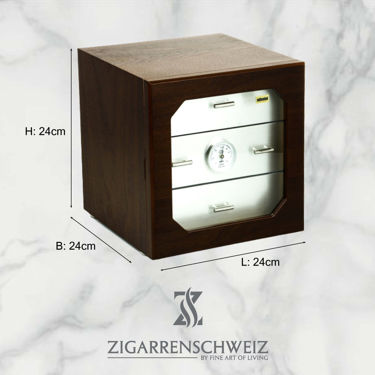 Adorini Chianti medium Deluxe Humidor - bis 120 Robusto Zigarren - Zigarrenschweiz Online Zigarren Boutique - 