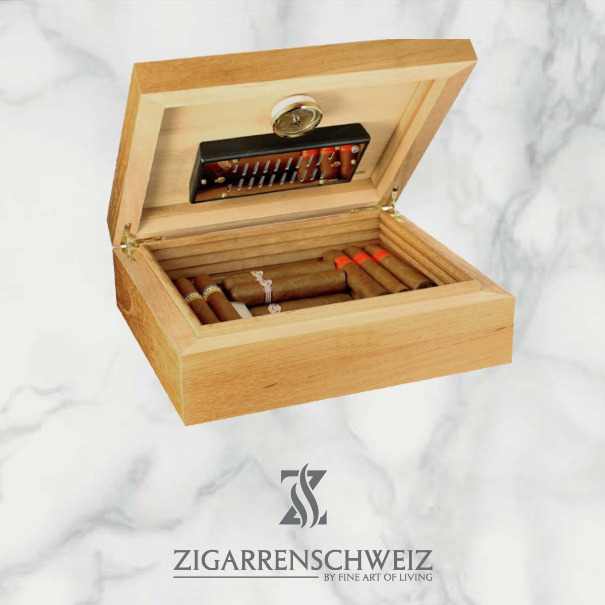 Adorini Torino Deluxe Humidor - für 30 Zigarren - Zigarrenschweiz Online Zigarren Boutique - 