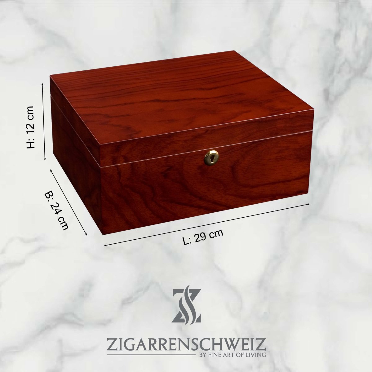 Adorini Triest Deluxe Humidor - für 75 Zigarren - Zigarrenschweiz Online Zigarren Boutique - 