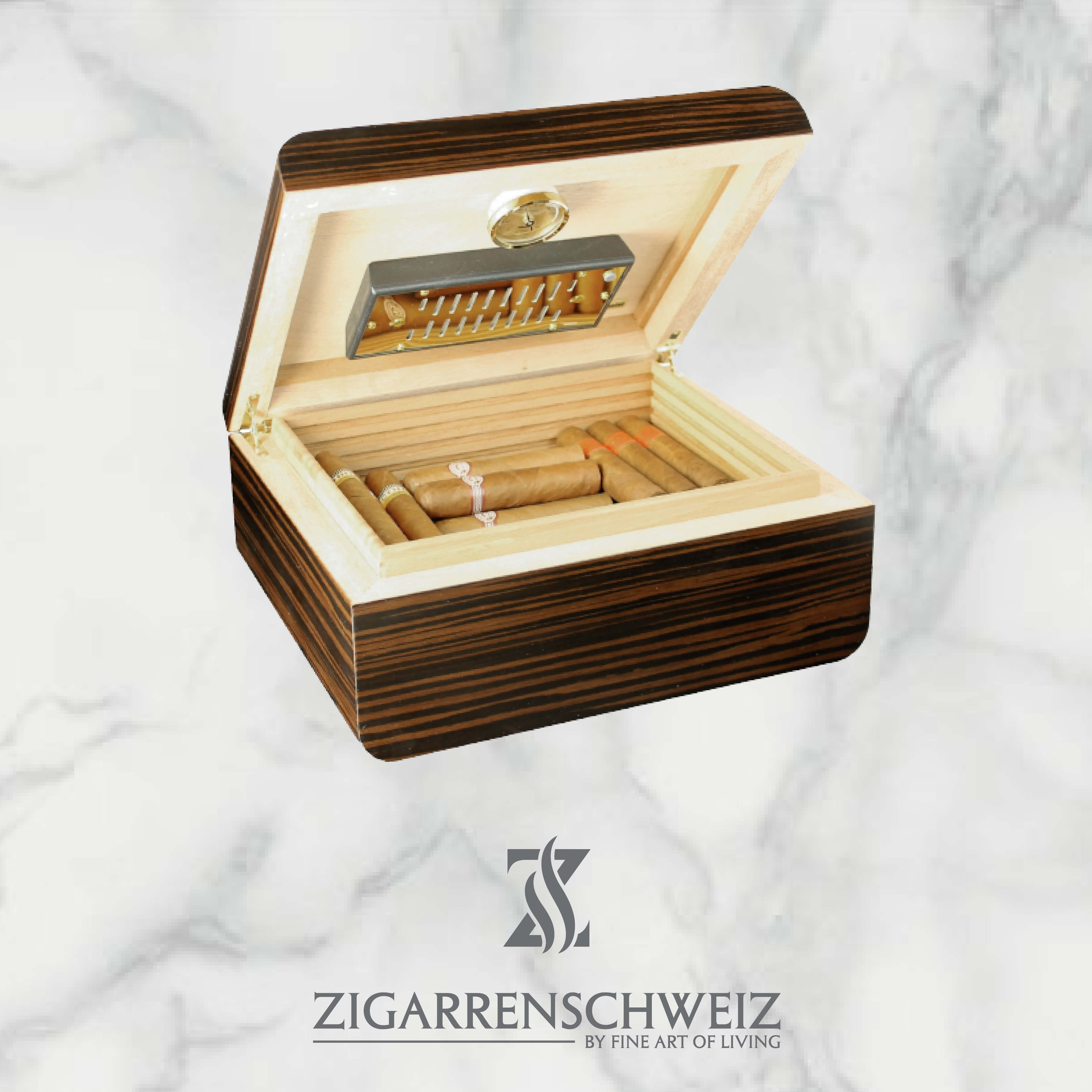 adorini Novara Deluxe Humidor, Grösse: medkum  für bis zu 75 Zigarren