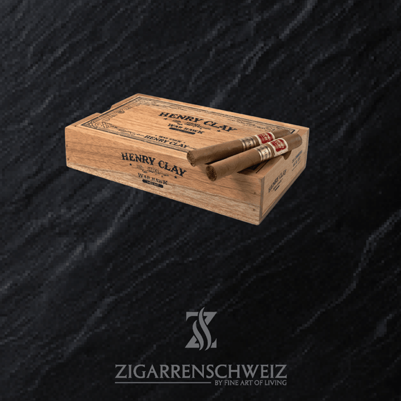 Henry Clay War Hawk Coronas 25er Zigarren Kiste geschlossen mit Zigarren