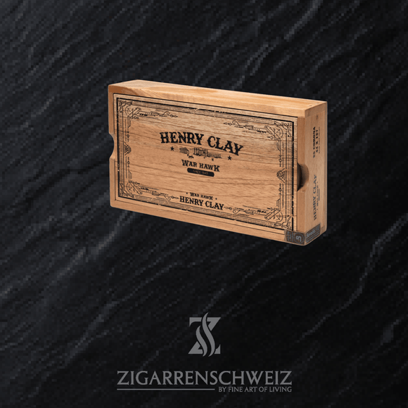 Henry Clay War Hawk Coronas 25er Zigarren Kiste geschlossen stehend