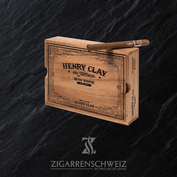 Henry Clay War Hawk Lonsdale 25er Zigarrenkiste geschlossen mit Zigarre