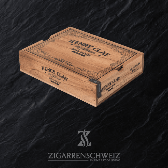 Henry Clay War Hawk Lonsdale 25er Zigarrenkiste geschlossen von Links