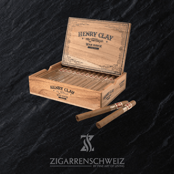 Henry Clay War Hawk Lonsdale 25er Zigarrenkiste offen mit Zigarren
