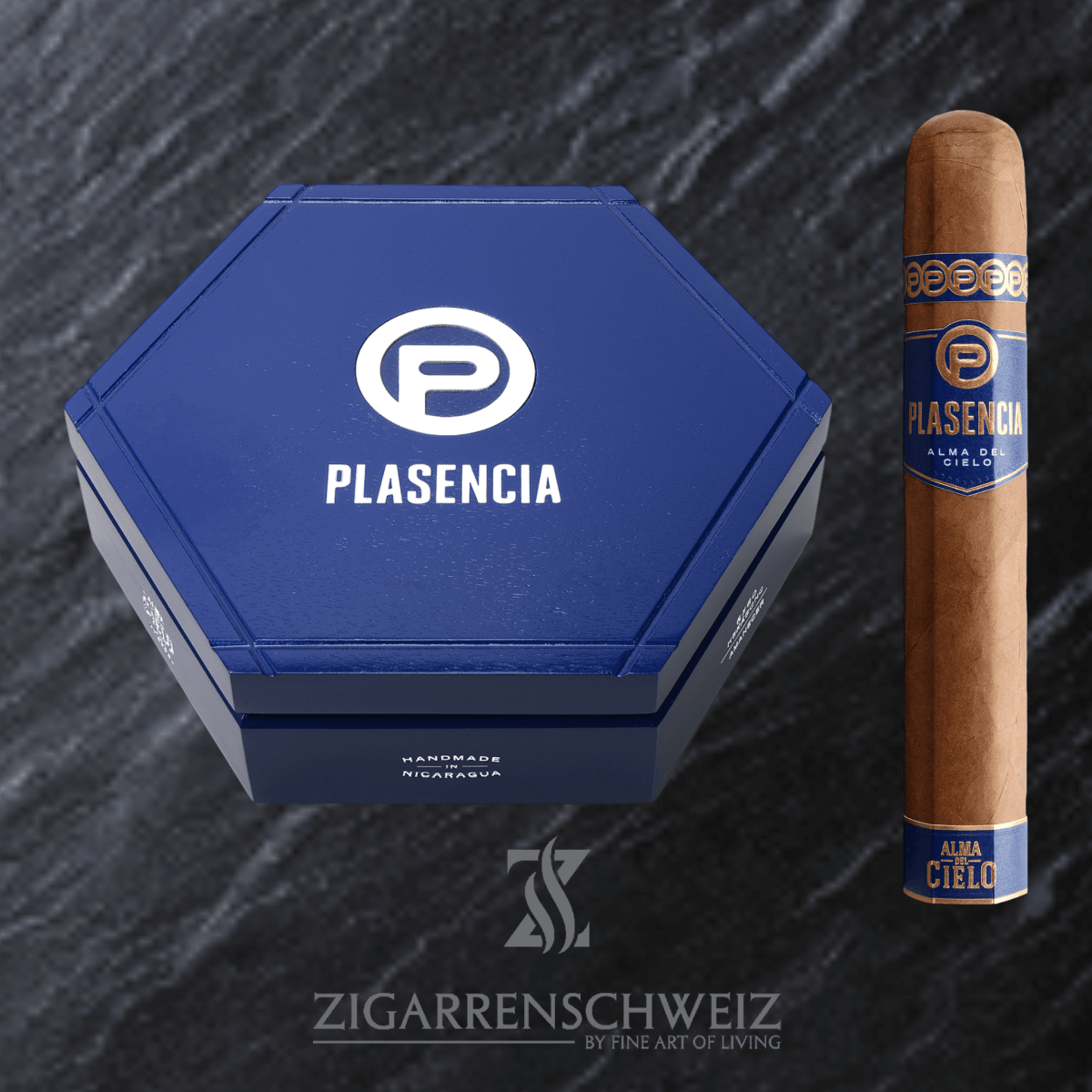 Plasencia Alma del Cielo Amanecer Hexágono Zigarrenkiste Geschlossen